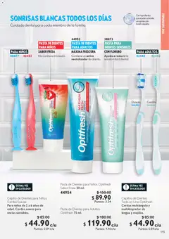 Vista previa de Oriflame campaña 12 2025, nuevo folleto de la tienda, válido en México a partir del 06.12.2025 | Página: 115 | Productos: Cepillo de dientes, Fresa, Cepillo, Pasta