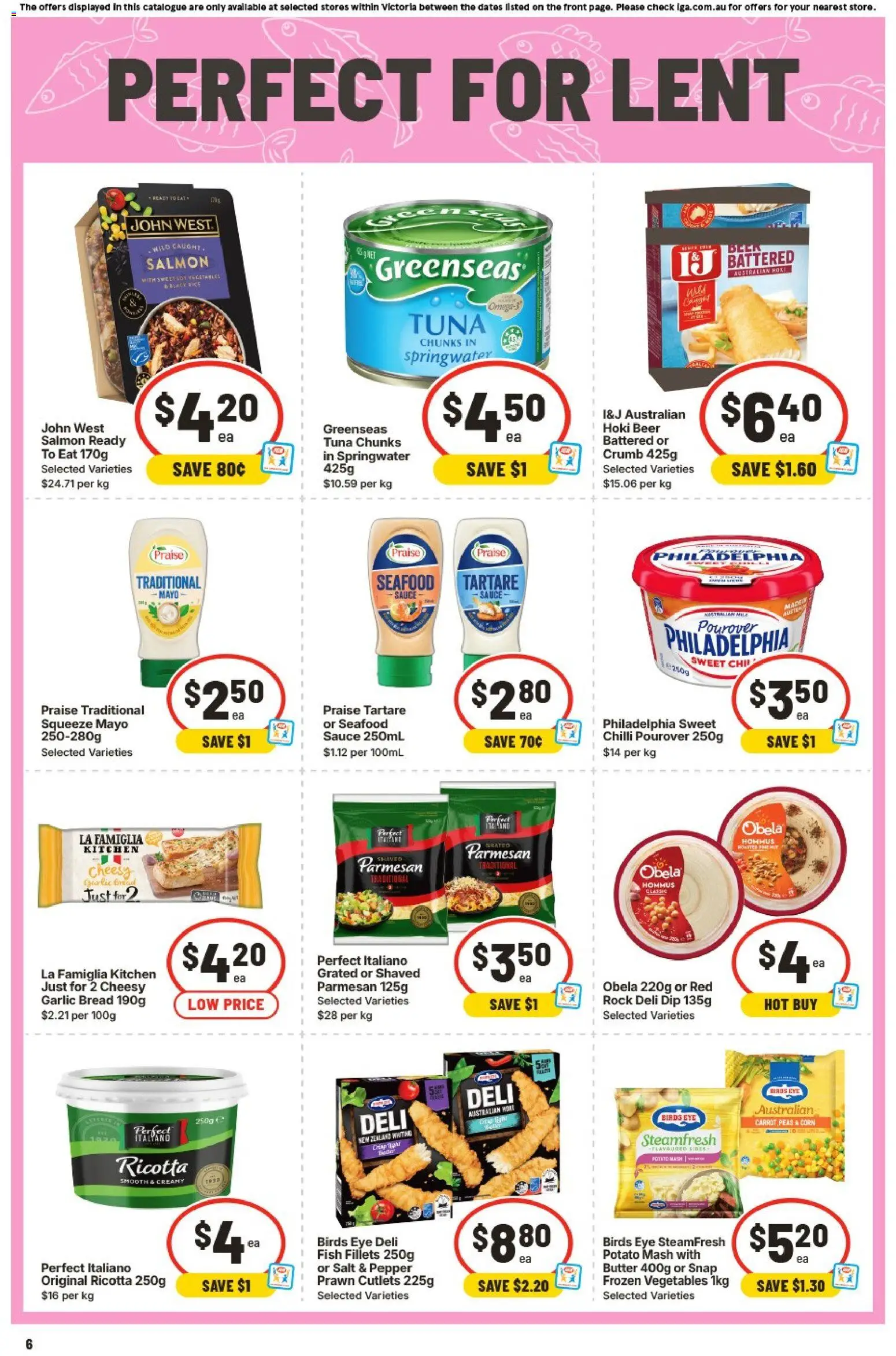 IGA catalogue - valid from 01.04.2026 | Page: 9 | Products: Butter, Beer, Salt, Tuna