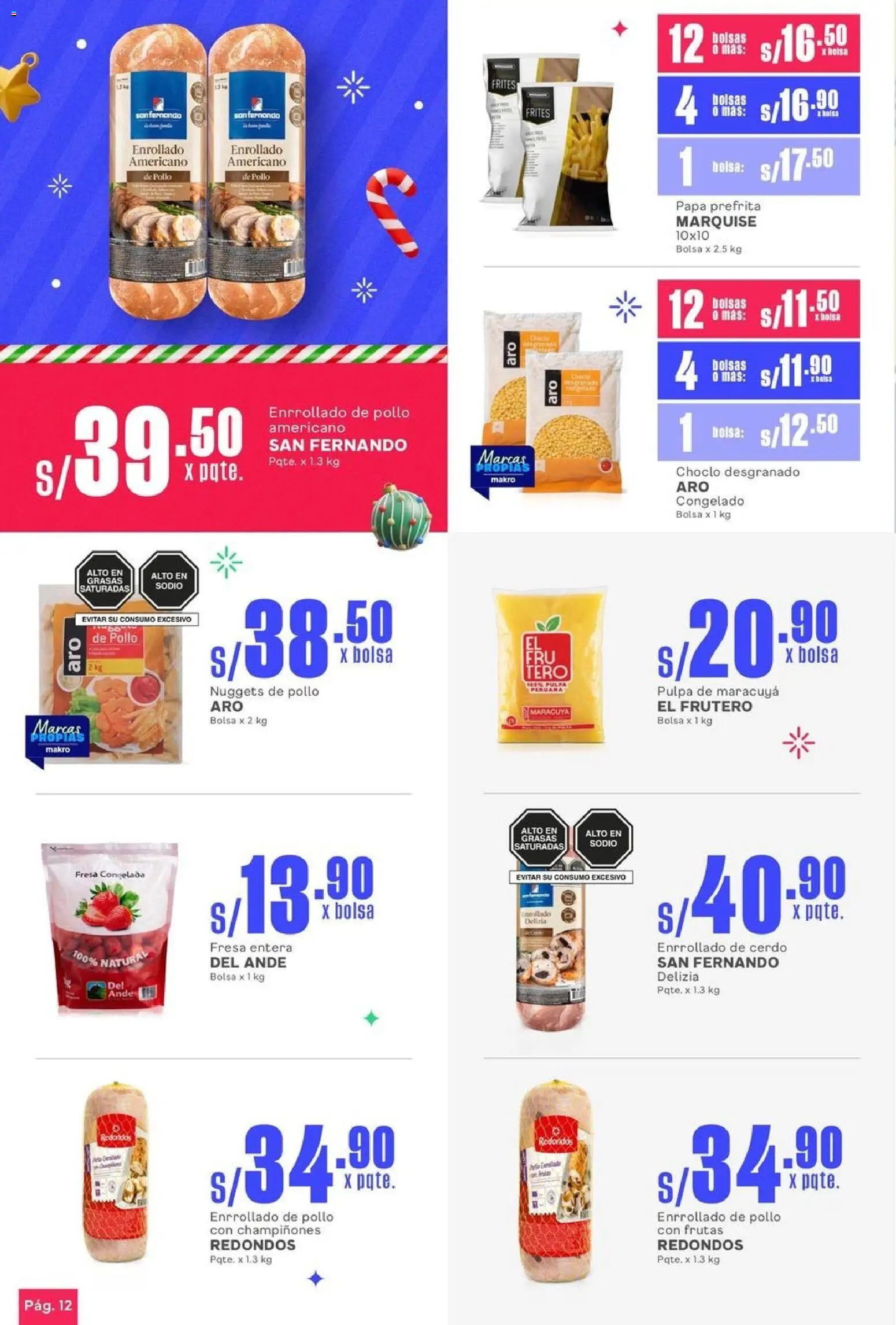 Catálogo Makro válido desde 01.12.2025 | Página: 12 | Productos: Cerdo, Bolsa, Champiñones