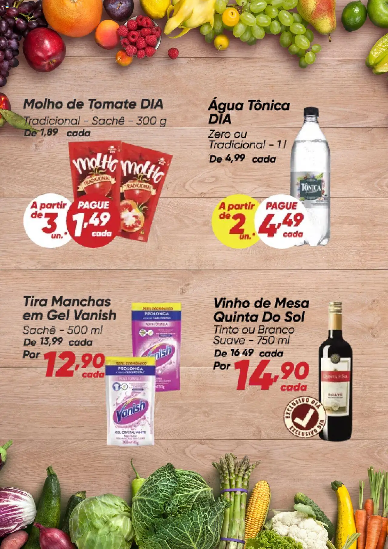 Dia Folheto - válido de 01.09.2025 | Página: 8 | Produtos: Tira manchas, Água tônica, Mesa, Vanish
