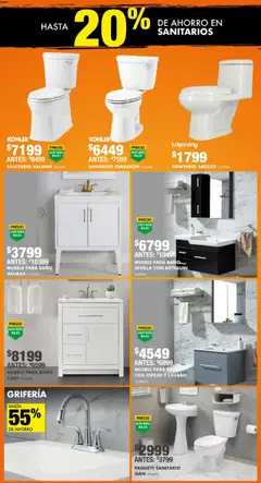 Nuevas ofertas de Home Depot válidas en toda la República Mexicana desde el 10.07.2025. ¡Encuentra las mejores ofertas en Home Depot catálogo! | Página: 7 | Productos: Lavabo, Baño, Espejo
