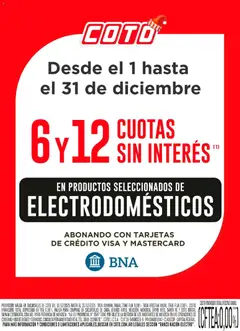 Vista previa Coto - BNA Electro DICIEMBRE válido desde el 01.12.2025