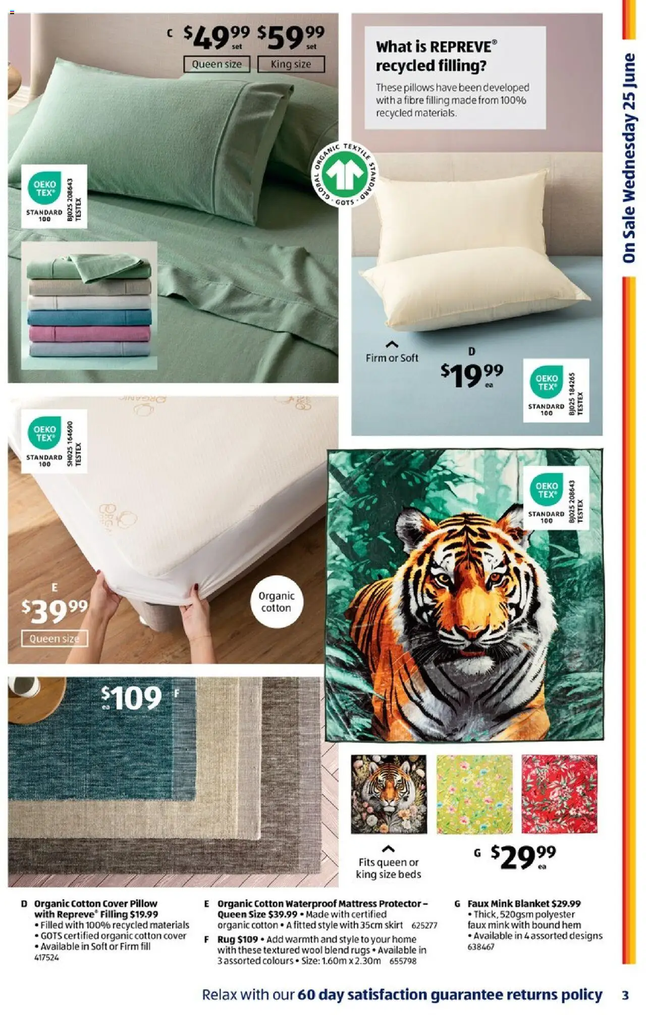 Aldi catalogue - valid from 25.06.2025 | Page: 3 | Products: Mattress, Pillow, Blanket