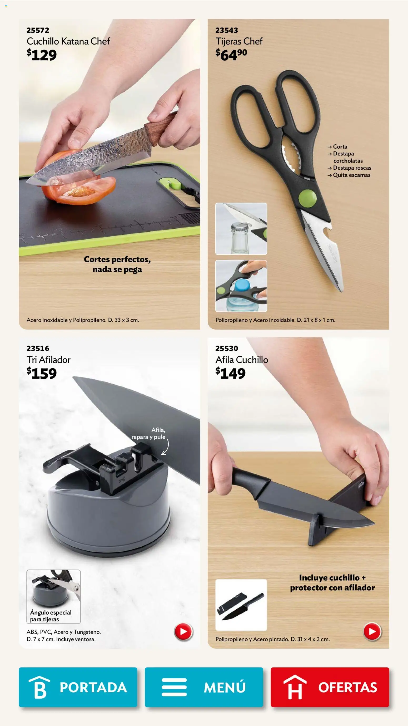 Nuevas ofertas de Betterware válidas en toda la República Mexicana desde el 04.05.2026. ¡Encuentra las mejores ofertas en Betterware campaña 5 2026! | Página: 38 | Productos: Cuchillo