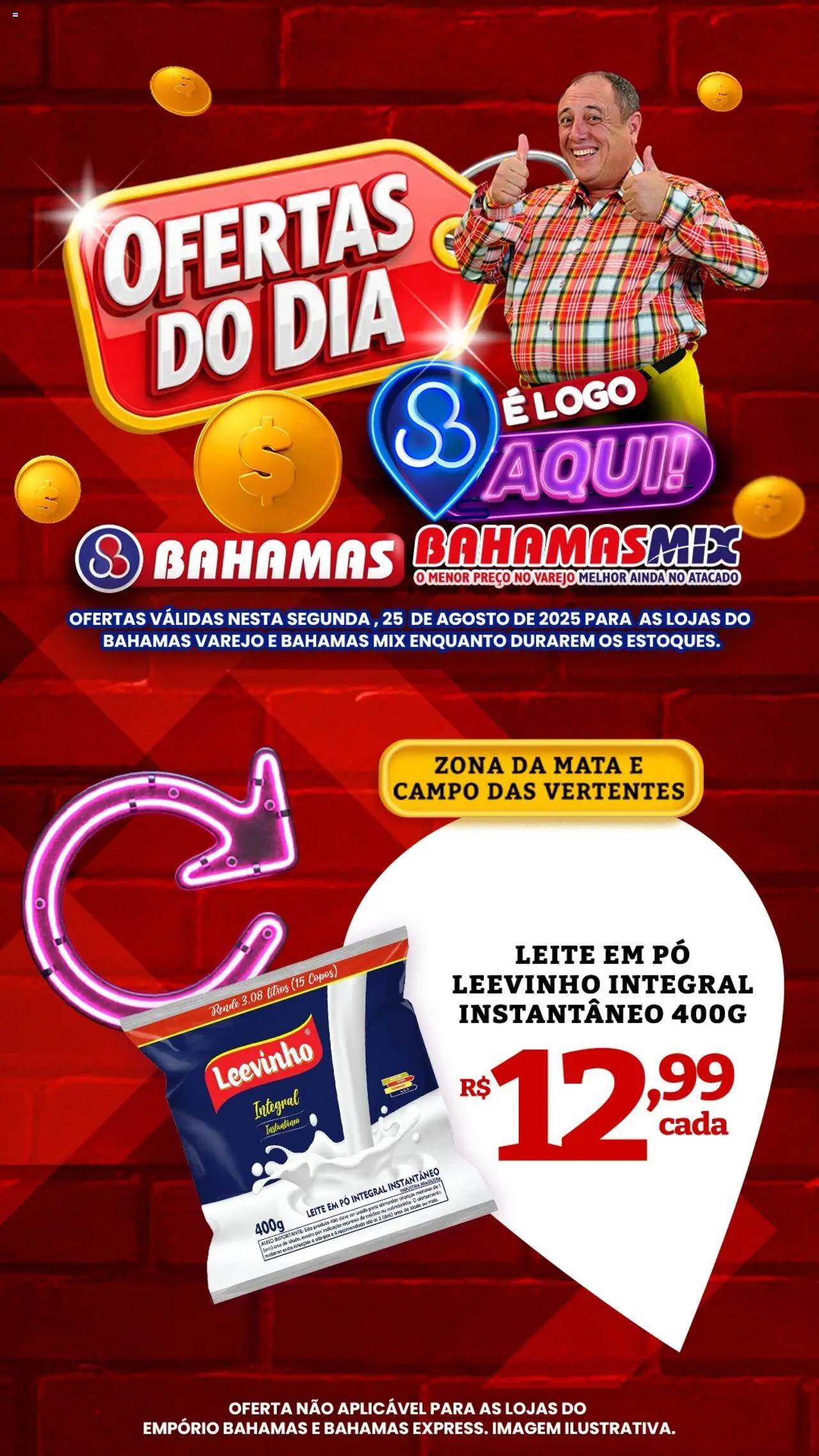 Bahamas Supermercados Folheto - válido de 25.08.2025 | Página: 6 | Produtos: Pó, Leite, Copos, Leite em pó