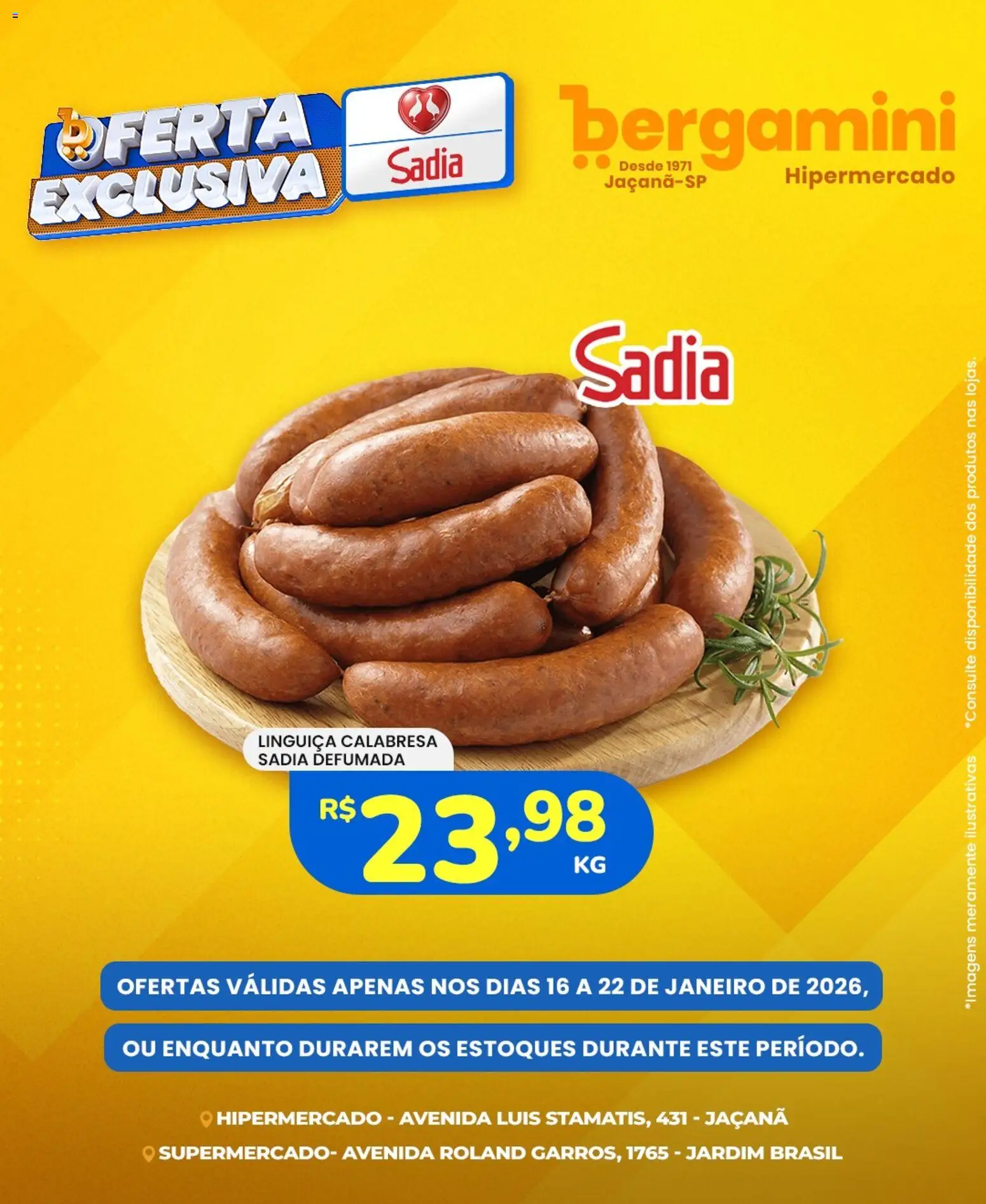 Supermercado Bergamini Folheto - válido de 16.01.2026 | Página: 4 | Produtos: Linguiça