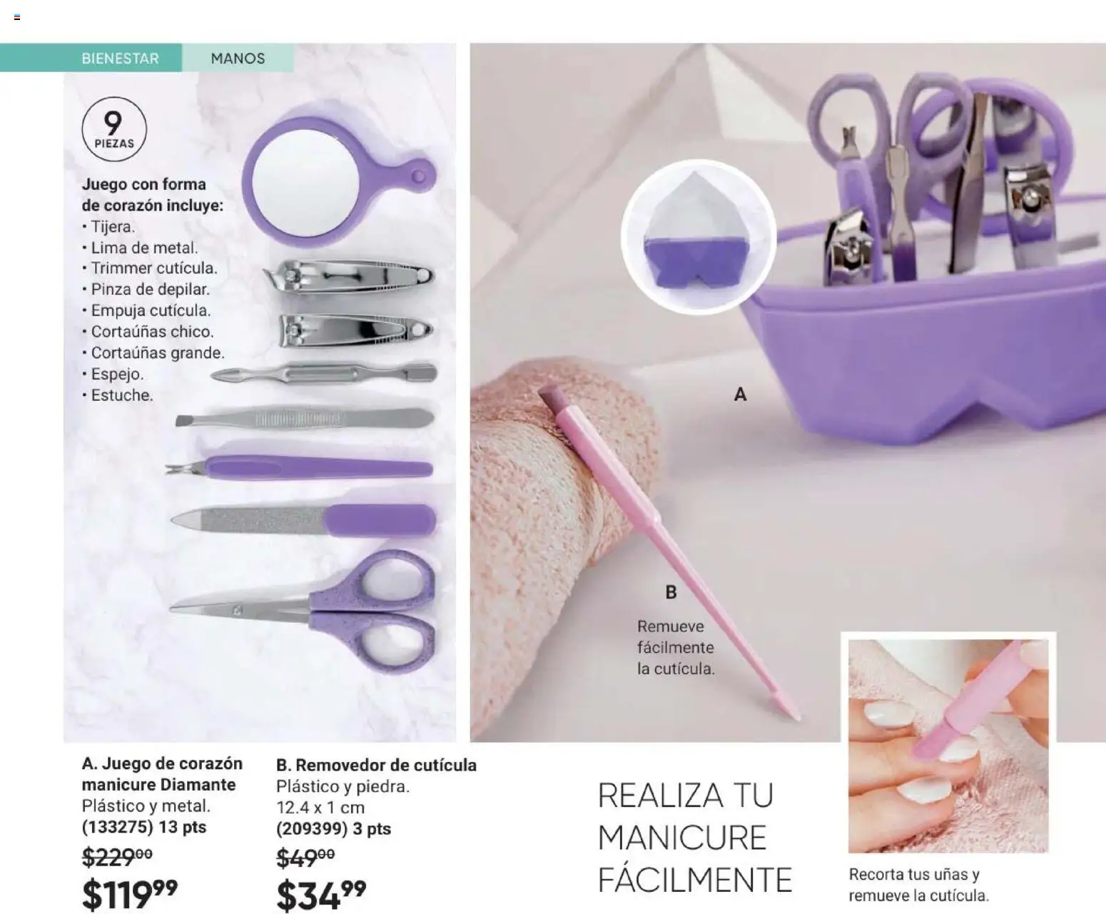 Nuevas ofertas de AVON válidas en toda la República Mexicana desde el 30.01.2026. ¡Encuentra las mejores ofertas en AVON Casa & Estilo 3 2026! | Página: 112 | Productos: Removedor de cutícula, Lima, Juego