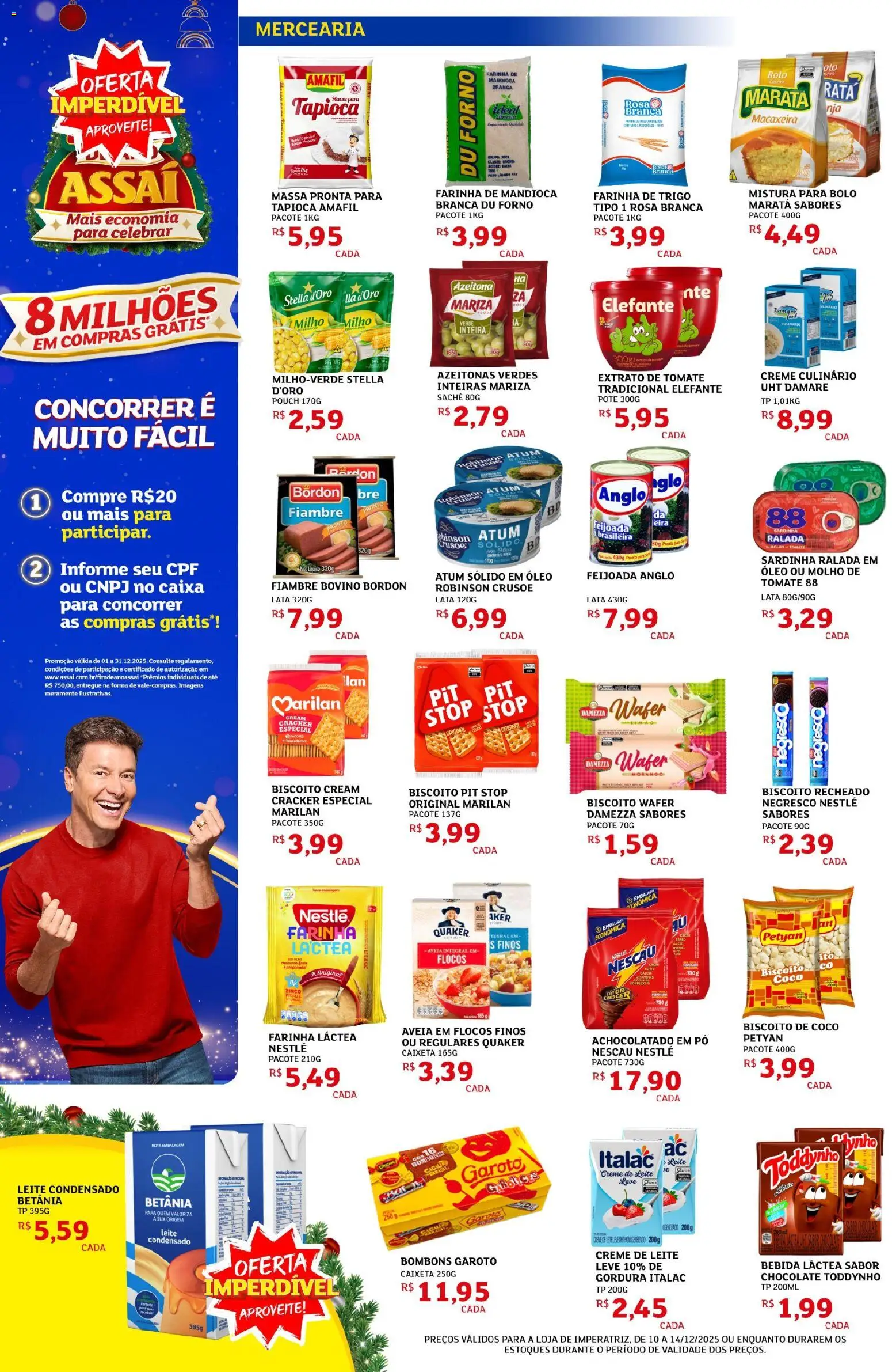 Assaí Atacadista Folheto - válido de 10.12.2025 | Página: 2 | Produtos: Creme, Bebida, Atum, Mistura para bolo