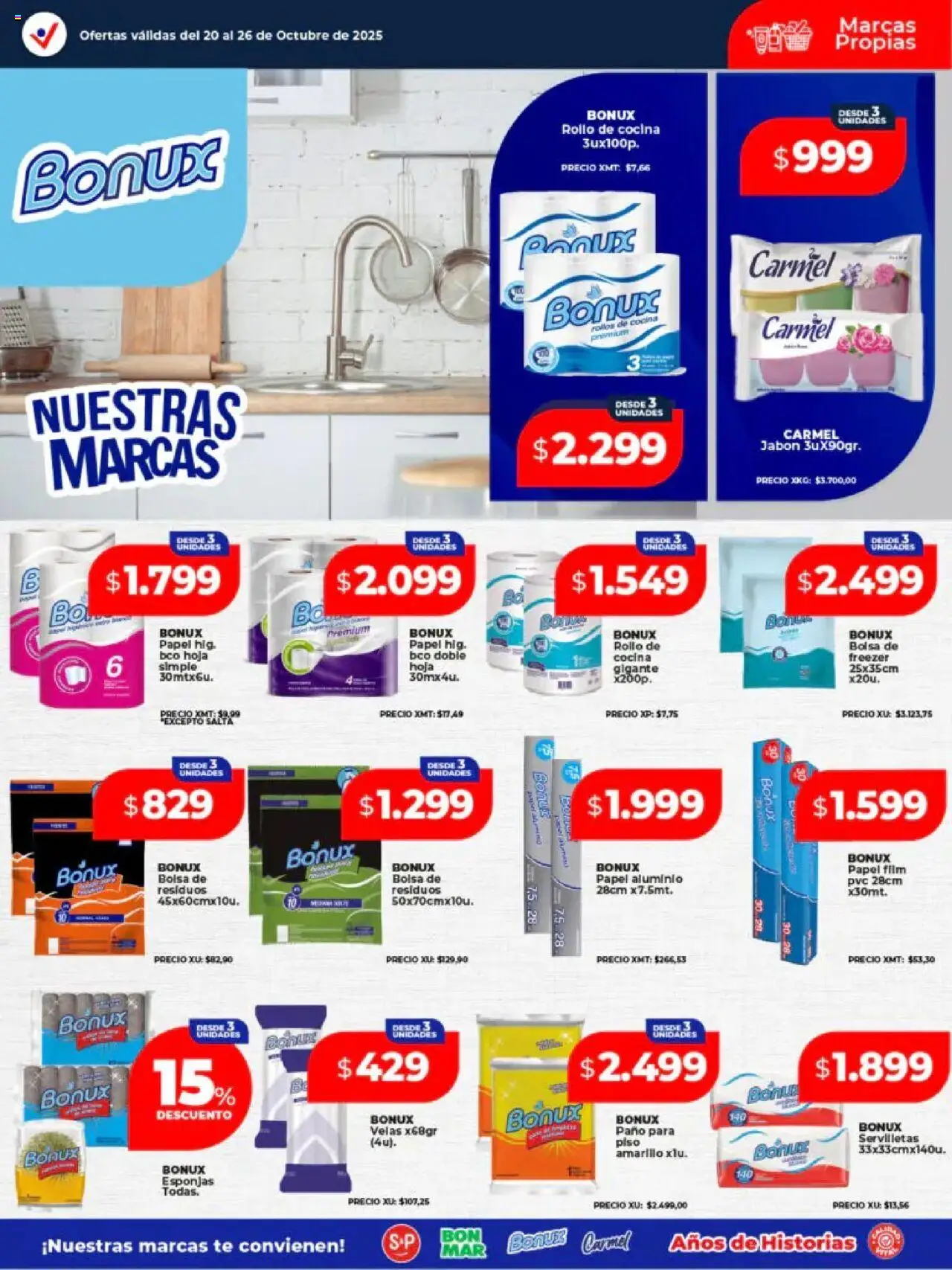 Vital - Especial nuestras marcas - Abasto │ válido desde el 20.10.2025 | Página: 2 | Productos: Cocina, Servilletas, Freezer, Té