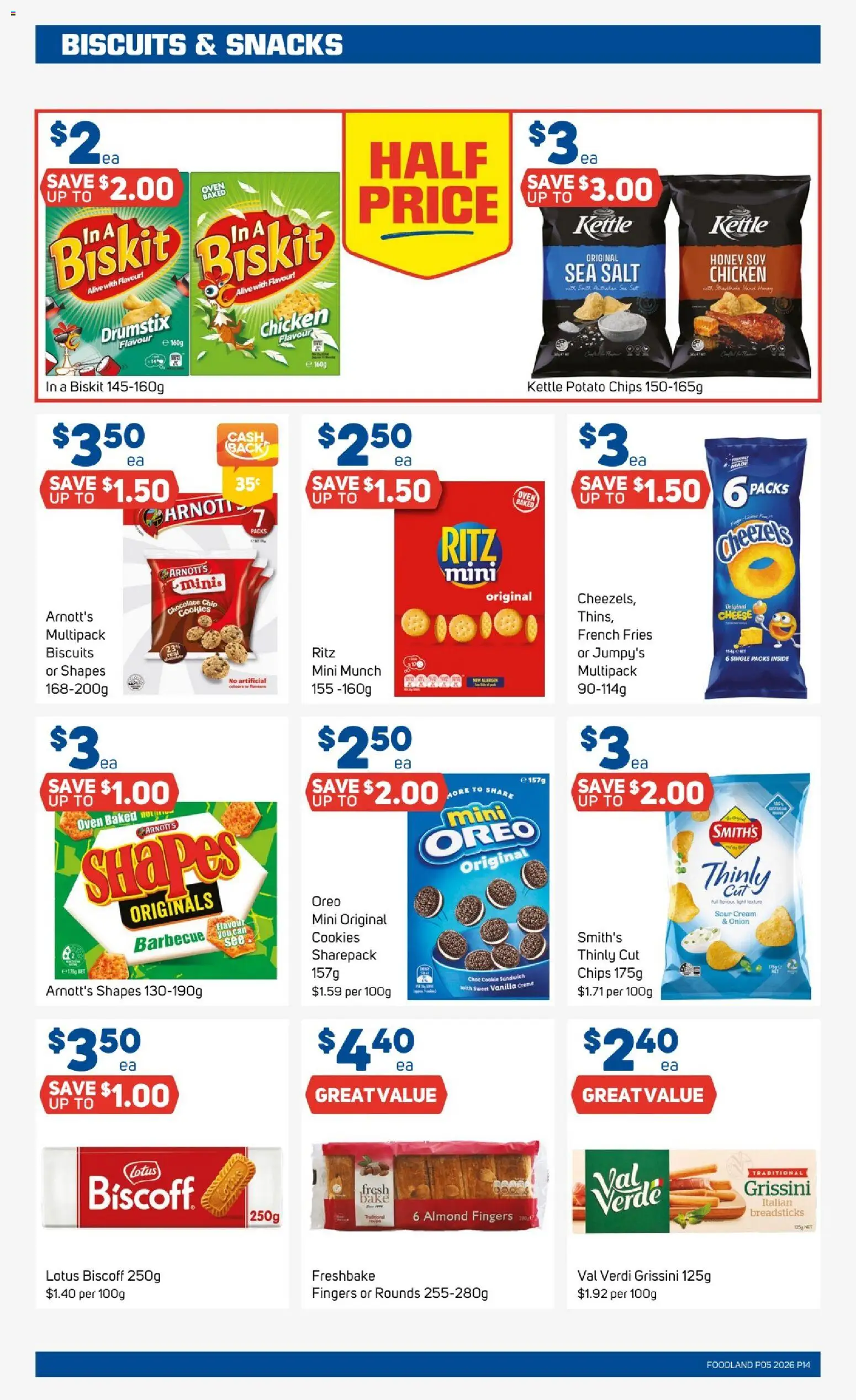 Foodland catalogue - valid from 28.01.2026 | Page: 14 | Products: Light, Cheese, Honey, Chips