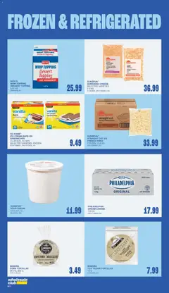 Preview of Wholesale Club weekly flyer / circulaire from shop Wholesale Club valid from 23.04.2026 | Page: 15 | Products: Cream, Ice cream, Potatoes, Cheese