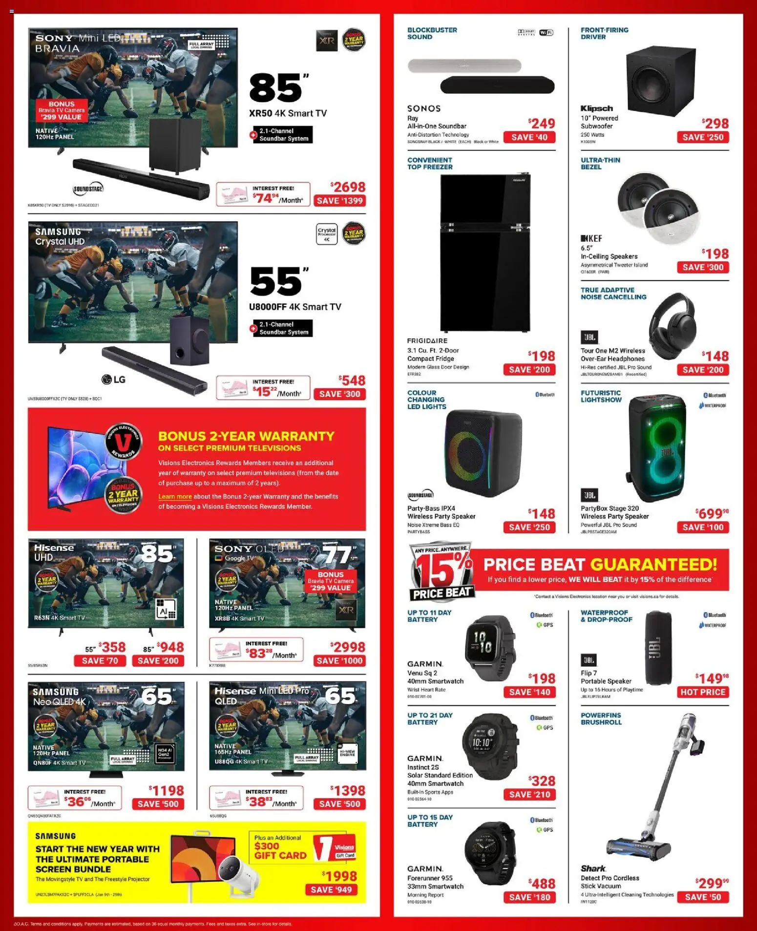 Visions flyer valid from 23.01.2026 | Page: 2 | Products: Headphones, Freezer, Smartwatch, Battery