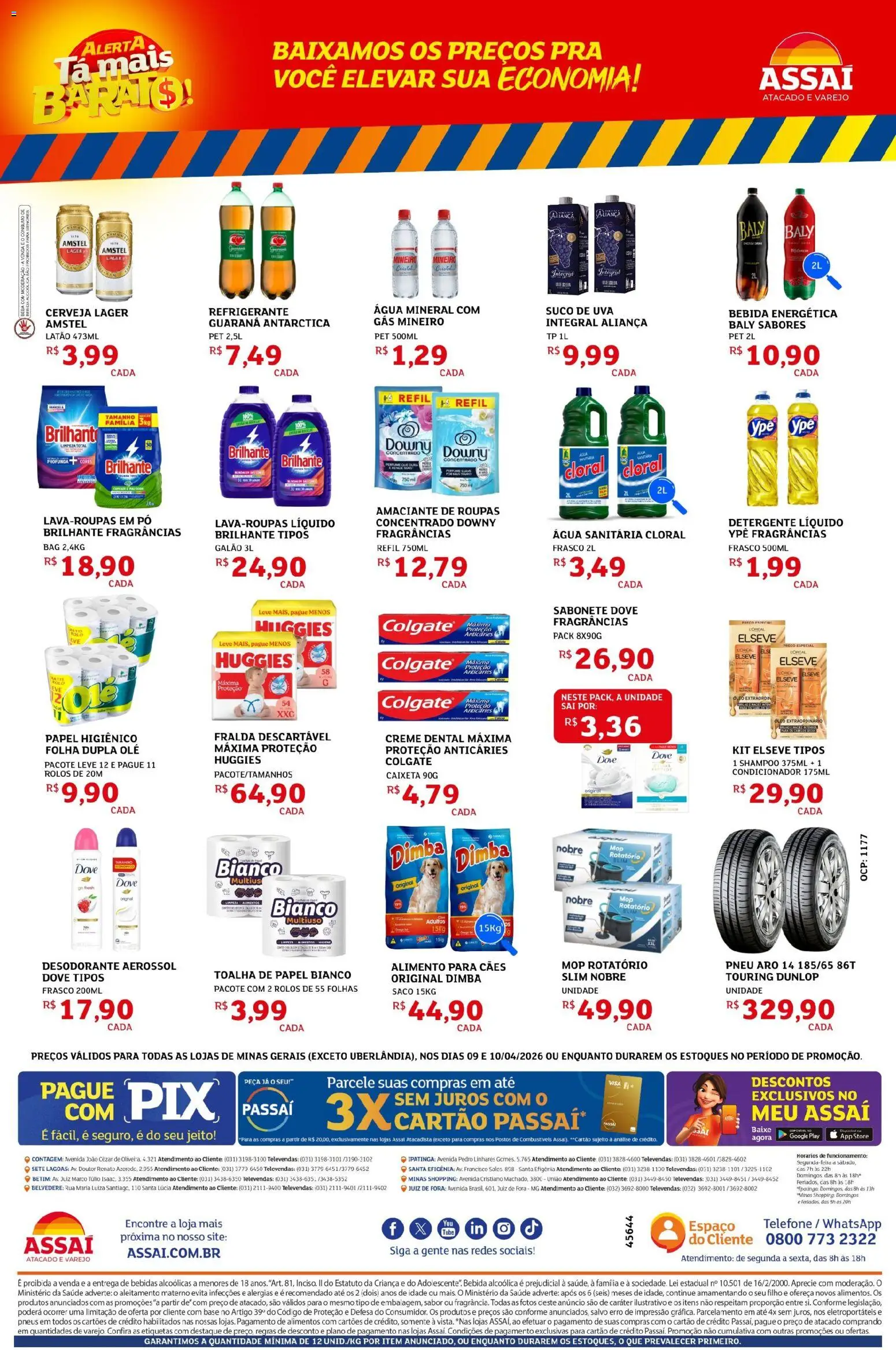 Assaí Atacadista Folheto - válido de 09.04.2026 | Página: 2 | Produtos: Pneu, Perfume, Refrigerante, Telefone