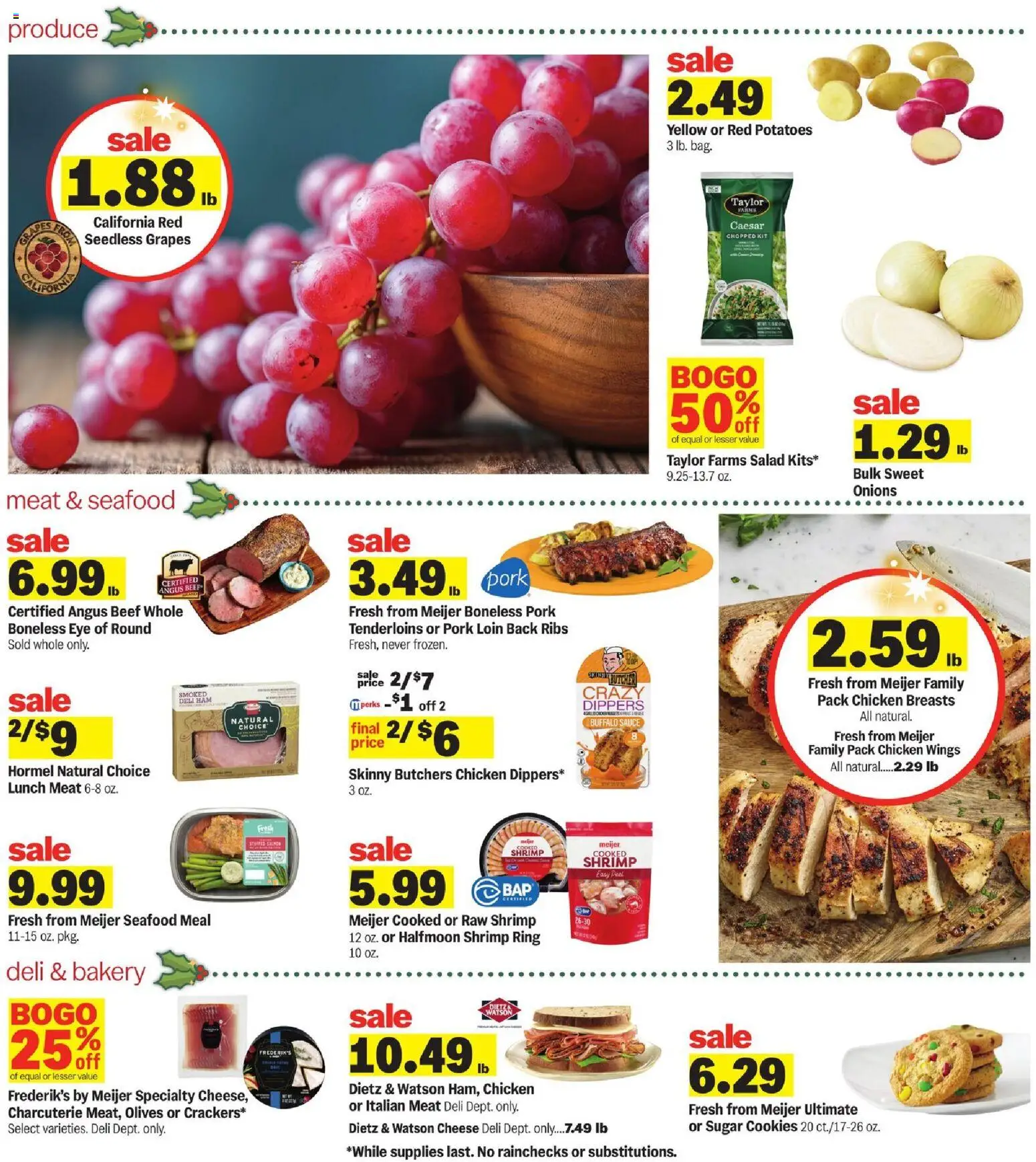 Meijer Weekly Ad - MI - valid from 05.11.2025 | Page: 2 | Products: Cheese, Beef, Salad, Seafood
