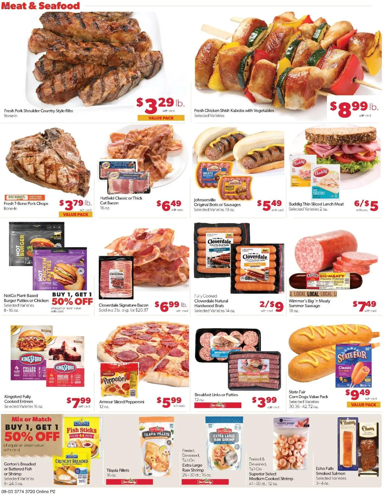 Family Fare Weekly Ad - NE - valid from 03.08.2025 | Page: 7 | Products: Corn, Pork, Fish, Seafood