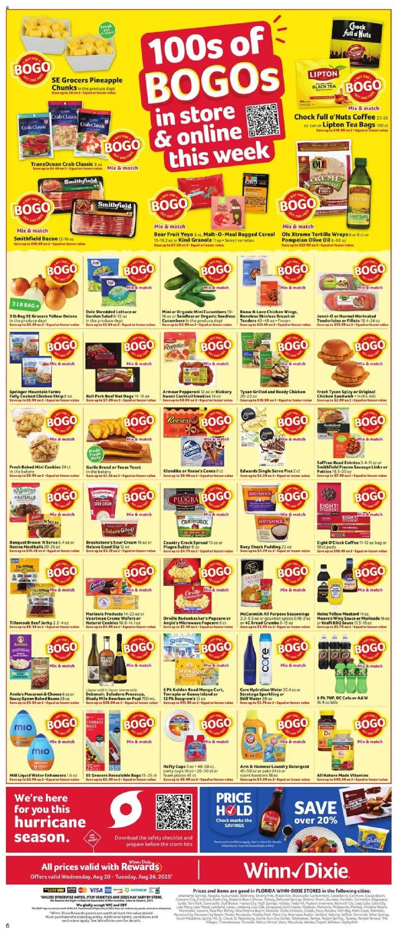 Winn Dixie Weekly Ad - valid from 20.08.2025 | Page: 8 | Products: Oil, Bourbon, Salad, Sausage