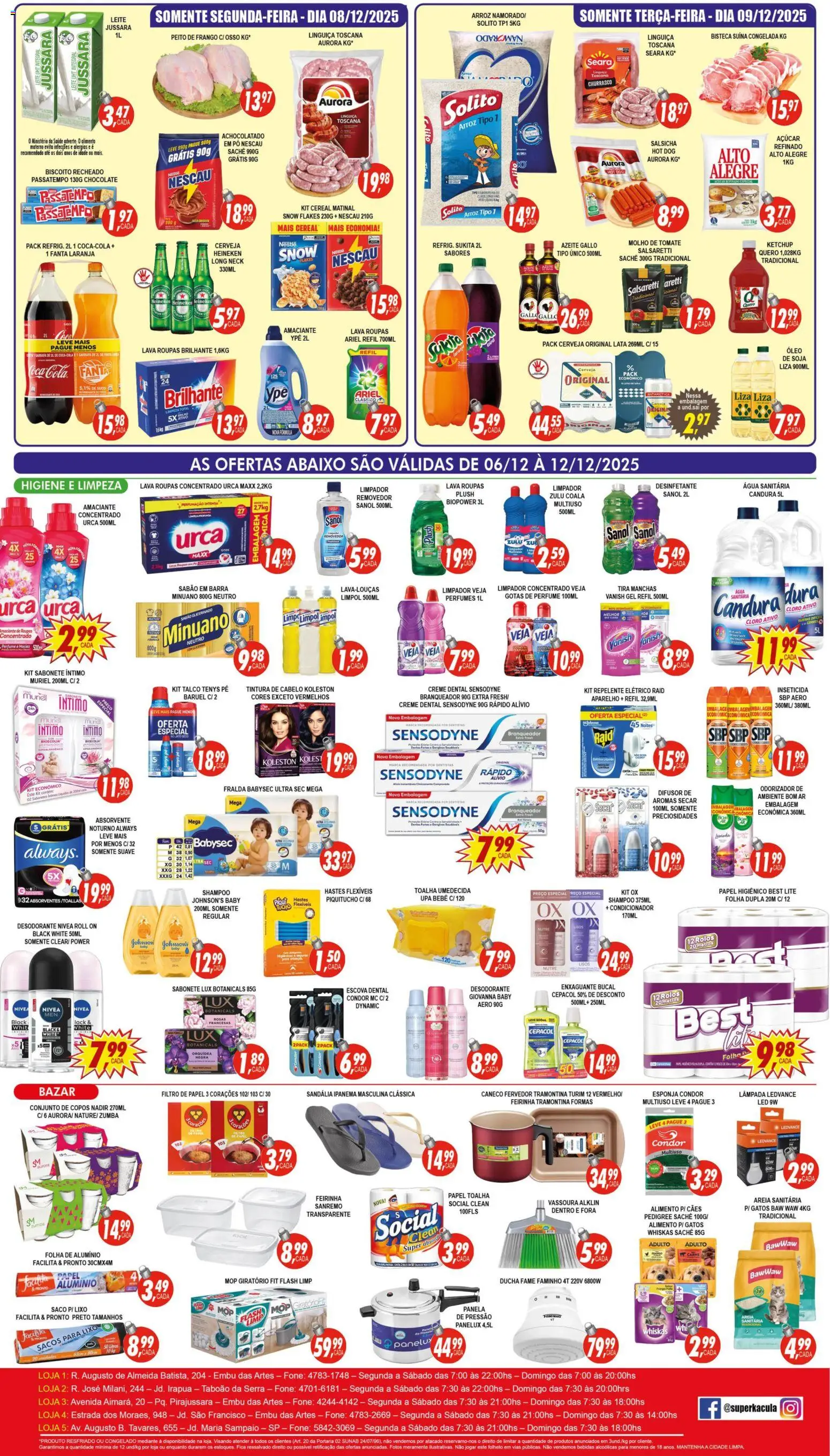 Kaçula Folheto - válido de 06.12.2025 | Página: 4 | Produtos: Talco, Perfume, Nescau, Heineken