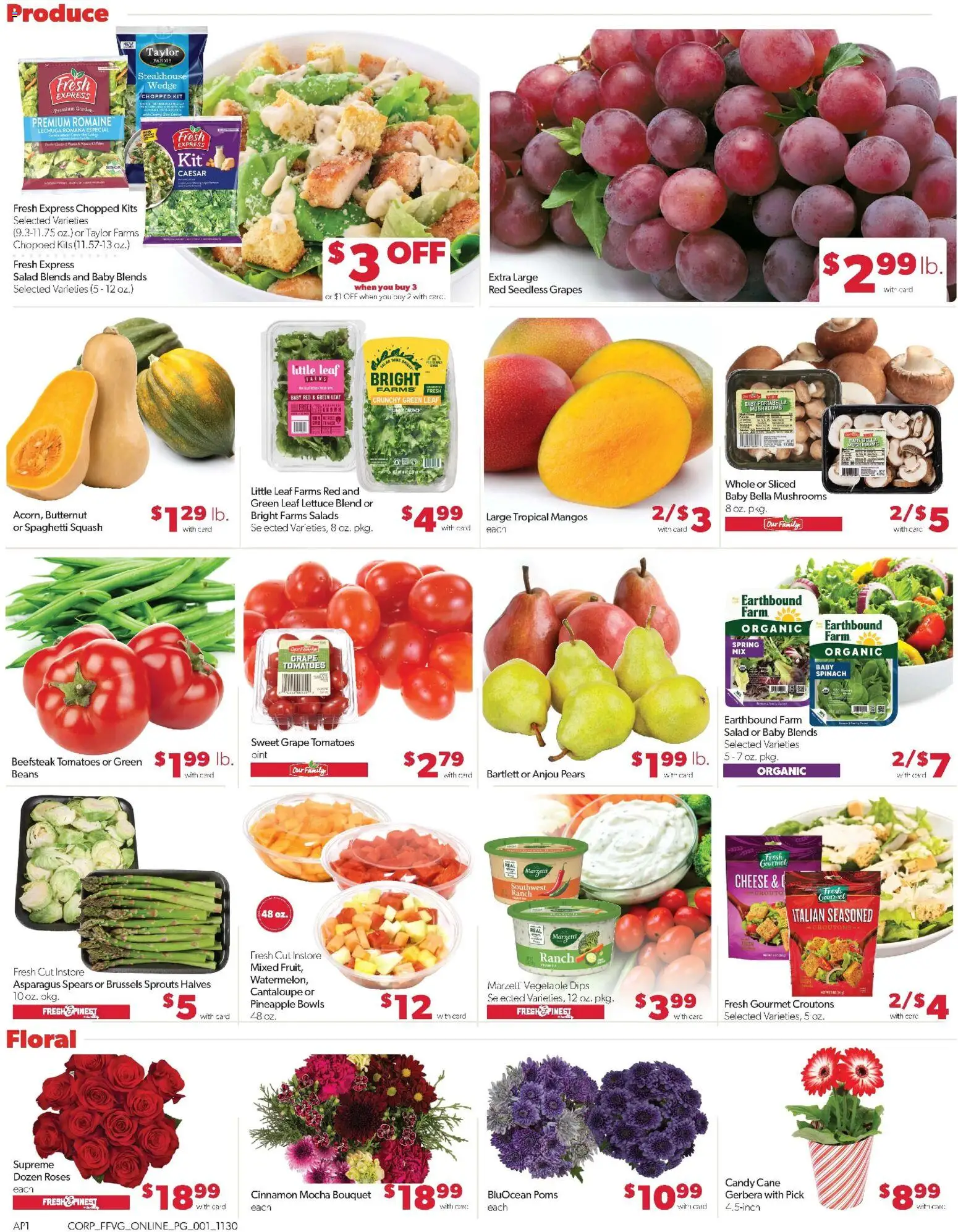 Family Fare Weekly Ad - valid from 30.11.2025 | Page: 6 | Products: Asparagus, Spinach, Cheese, Tomatoes