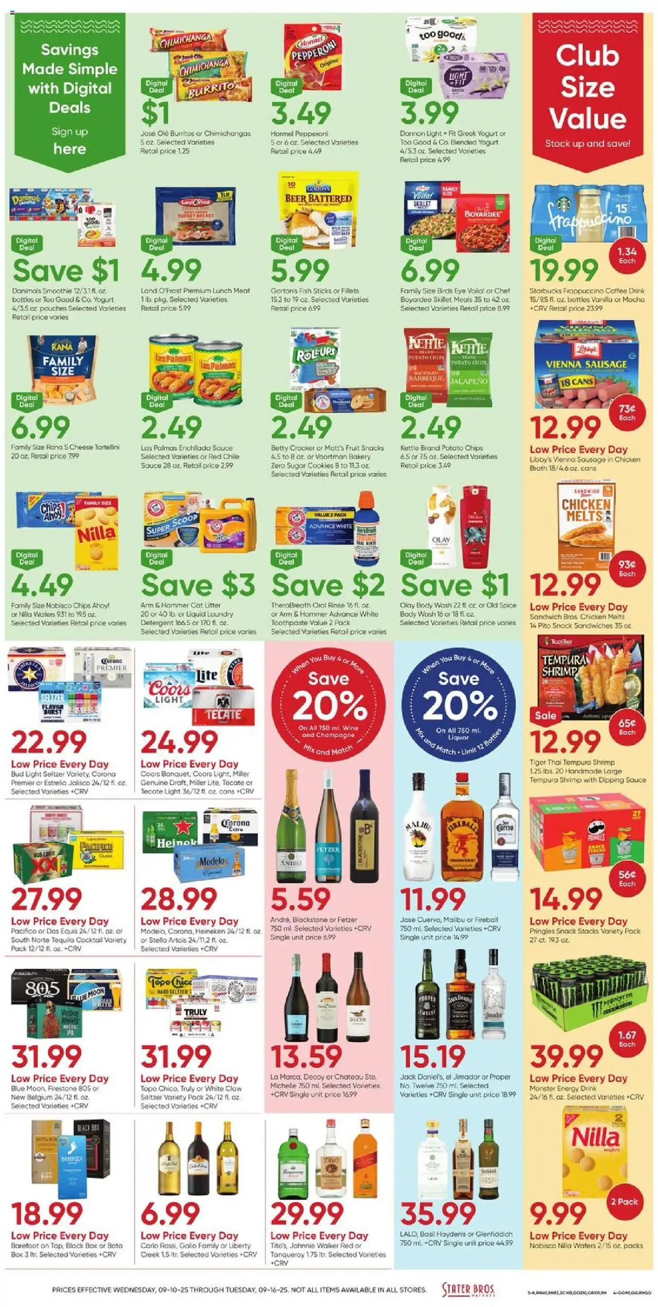 Stater Bros Weekly Ad - valid from 10.09.2025 | Page: 3 | Products: Cat Litter, Toothpaste, Fish, Body Wash