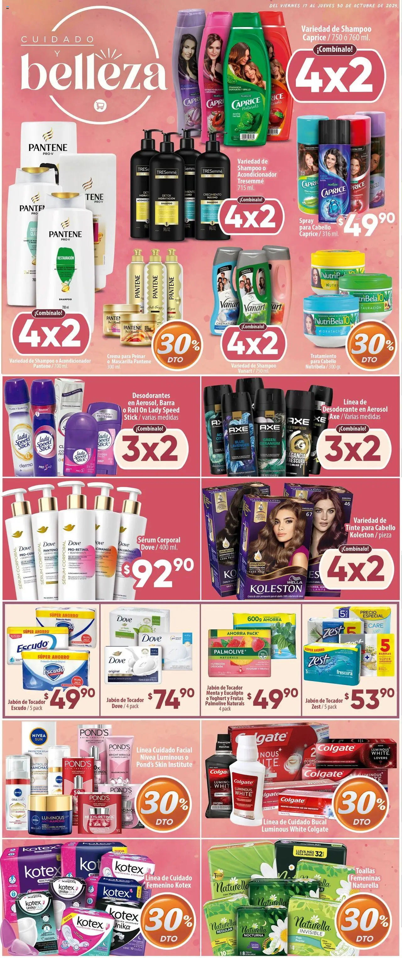 Nuevas ofertas de Calimax válidas en toda la República Mexicana desde el 17.10.2025. ¡Encuentra las mejores ofertas en Calimax folleto Tijuana! | Página: 4 | Productos: Desodorante, Crema, Agua, Toallas