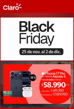 Black Friday Claro válido desde el 27.11.2025