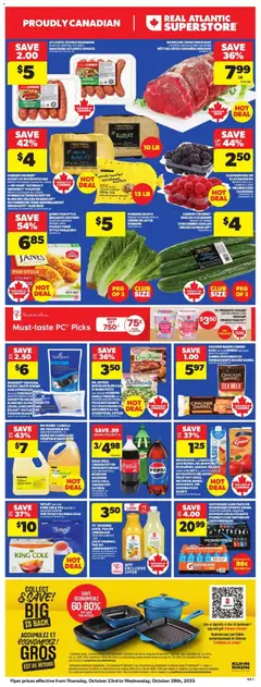 Preview of Atlantic Superstore weekly flyer / circulaire from shop Atlantic Superstore valid from 23.10.2025 | Page: 3 | Products: Fish, Cucumbers, PC, Chicken