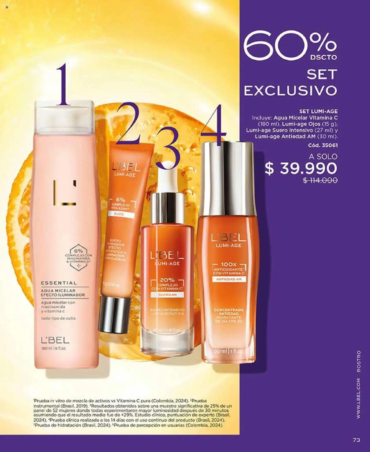 Catálogo L'Bel Campaña 14 │ válido desde el 31.08.2025 | Página: 73 | Productos: Agua, Sobre, Iluminador