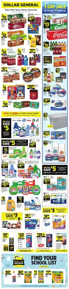 Preview of Dollar General weekly ads valid from 27.07.2025