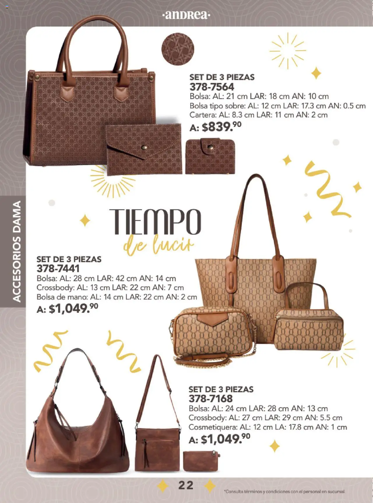 Nuevas ofertas de Andrea válidas en toda la República Mexicana desde el 24.08.2025. ¡Encuentra las mejores ofertas en Andrea - Catálogo Fiestas y Celebraciones! | Página: 22 | Productos: Bolsa, Sobre