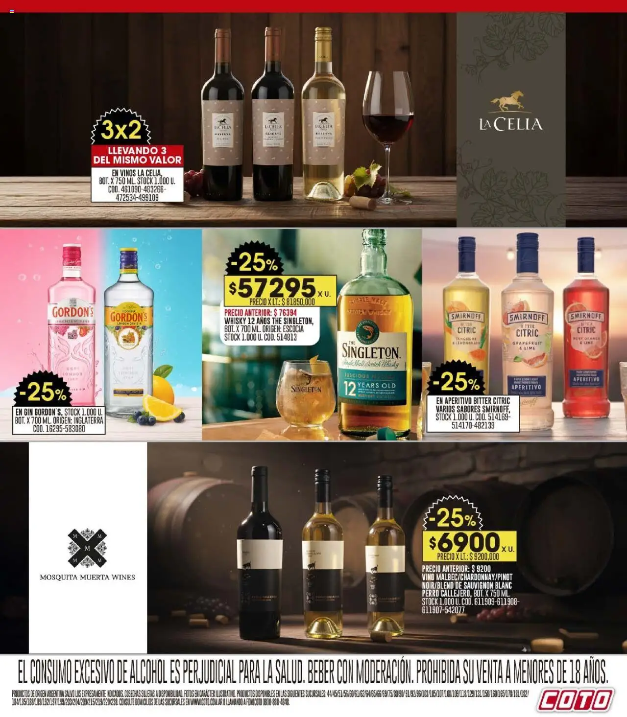 Coto - Ofertas │ válido desde el 22.09.2025 | Página: 15 | Productos: Whisky, Gin, Vino