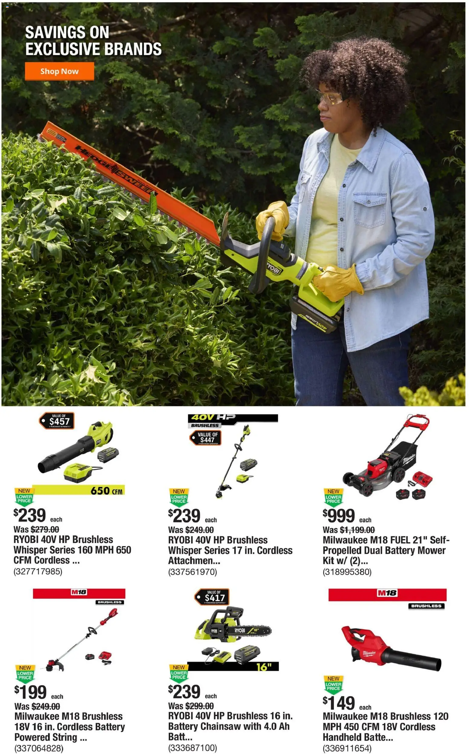 Home Depot Weekly Ad - NC - valid from 12.03.2026 | Page: 6 | Products: Mower, Battery, Chainsaw