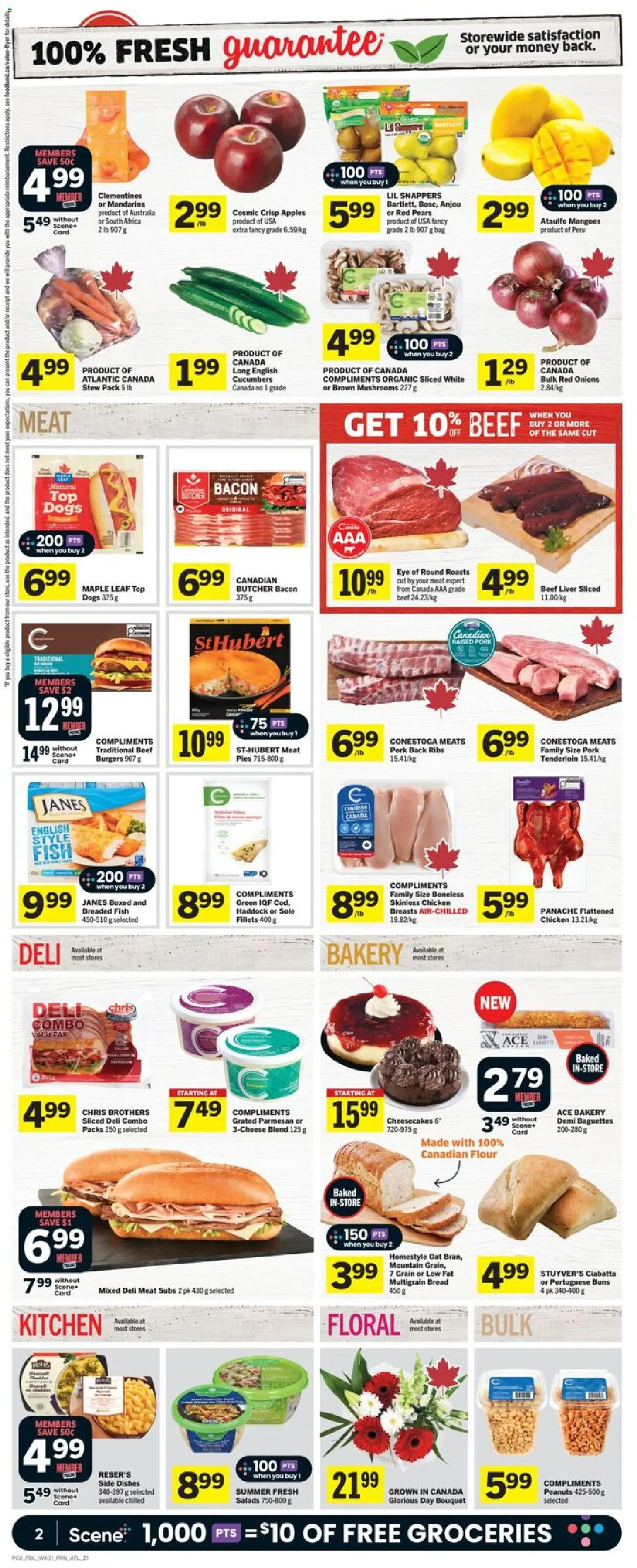 Foodland flyer valid from 27.11.2025 | Page: 3 | Products: Fish, Bakery, Chicken, Apples