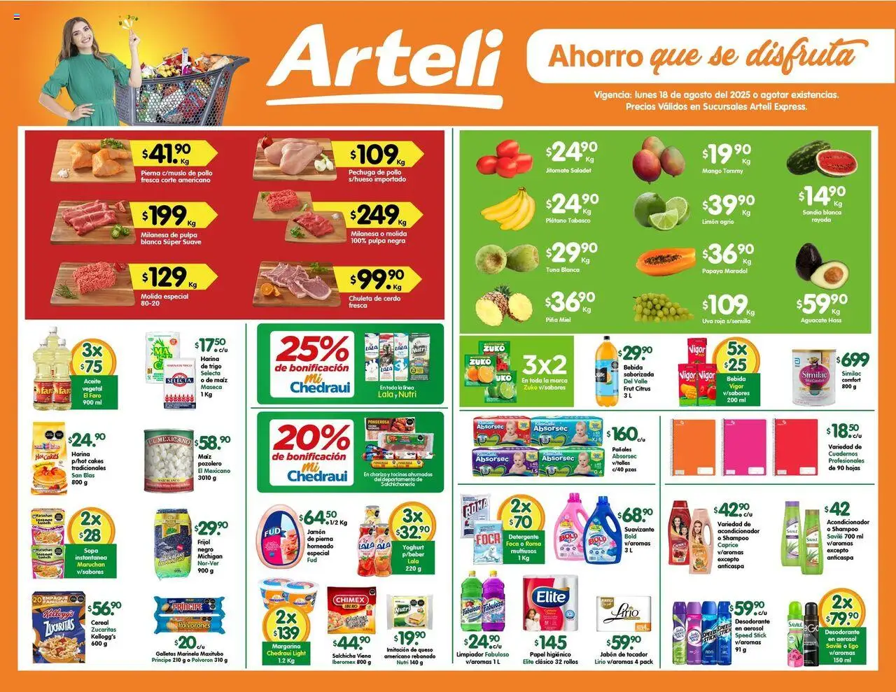 Nuevas ofertas de Arteli válidas en toda la República Mexicana desde el 18.08.2025. ¡Encuentra las mejores ofertas en Arteli - Folleto Express! | Página: 1 | Productos: Desodorante, Aceite, Acondicionador, Jabón