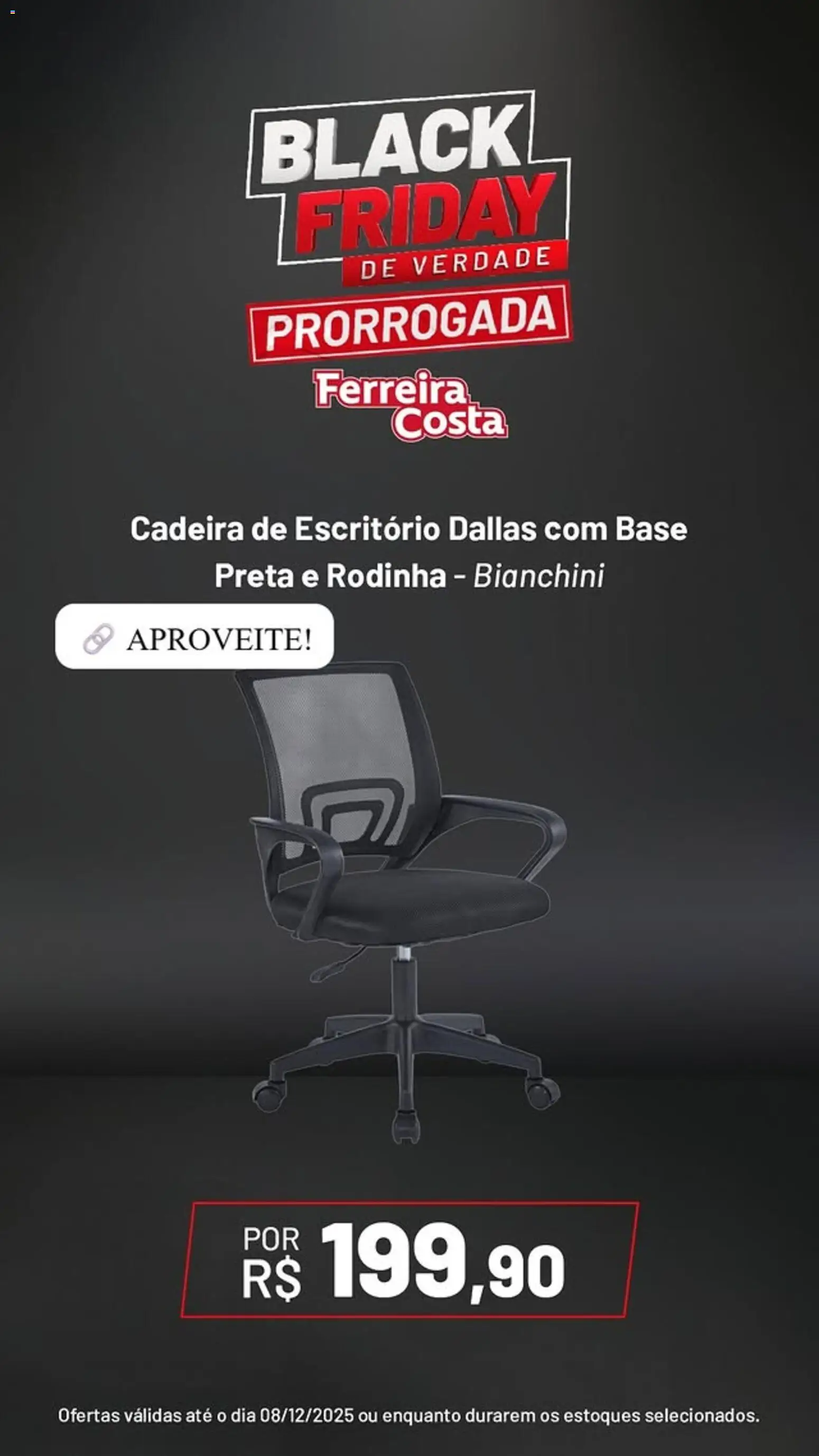 Ferreira Costa Folheto - válido de 08.12.2025 | Página: 6 | Produtos: Cadeira, Cadeira de escritório, Base