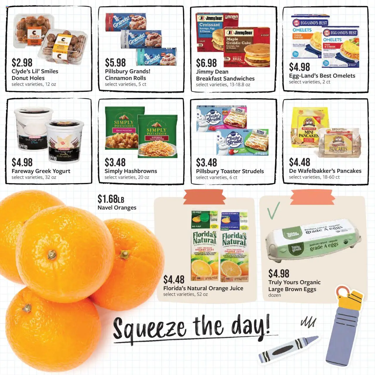 Fareway Weekly Ad - valid from 11.08.2025 | Page: 13 | Products: Griddle, Butter, Cheese, Potatoes