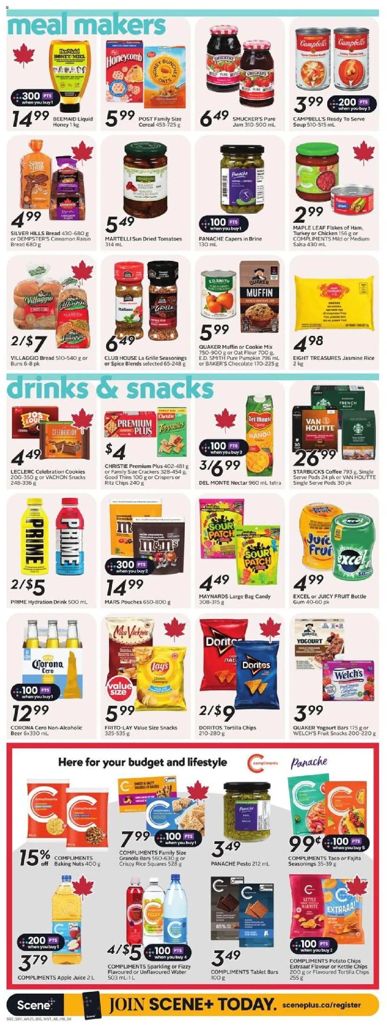 Safeway flyer valid from 16.10.2025 | Page: 10 | Products: Chips, Coffee, Chocolate, Juice