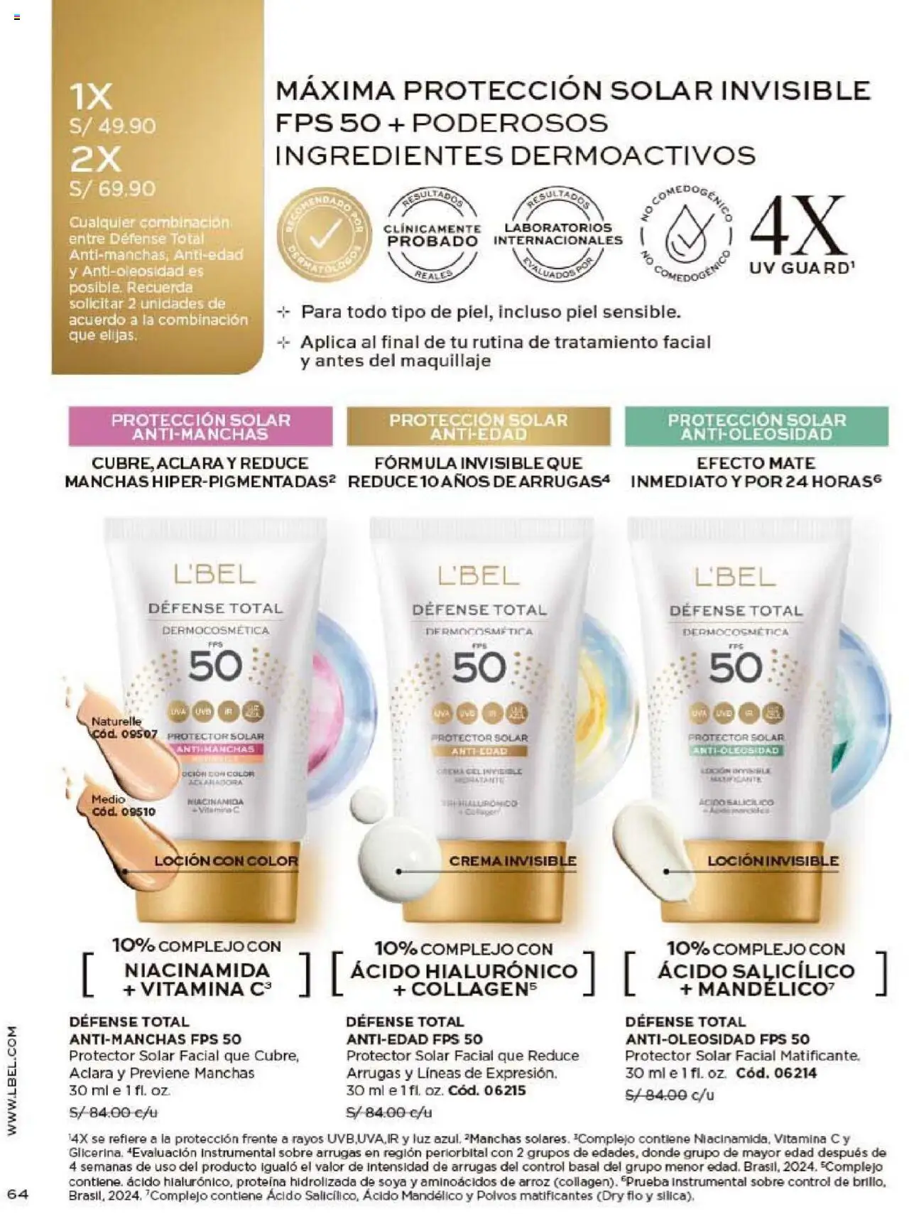 Catálogo L'Bel válido desde 24.10.2025 | Página: 64 | Productos: Protector solar, Arroz, Crema, Maquillaje