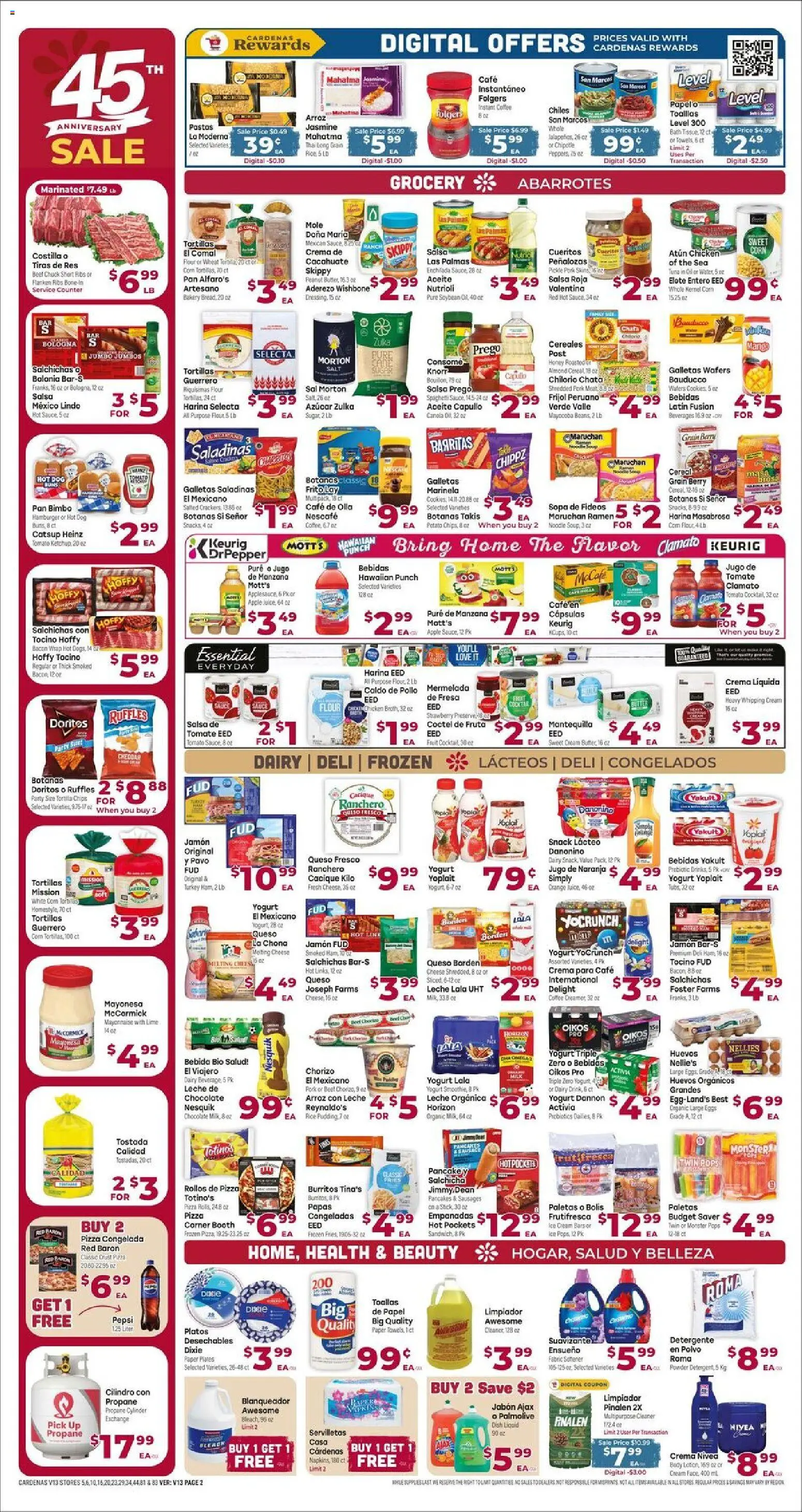 Cardenas Weekly Ad - valid from 22.04.2026 | Page: 2 | Products: Chips, Sauce, Sugar, Mango