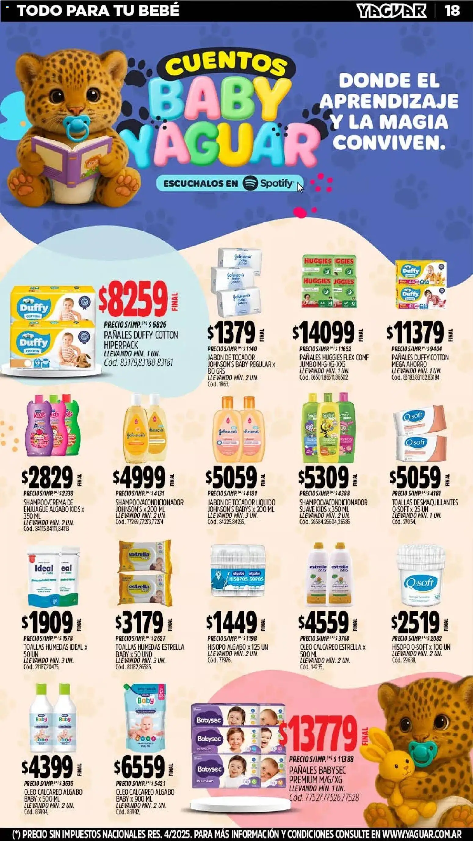 Yaguar - Oferta Semanal General Roca │ válido desde el 23.03.2026 | Página: 18 | Productos: Toallas, Jabón, Pañales