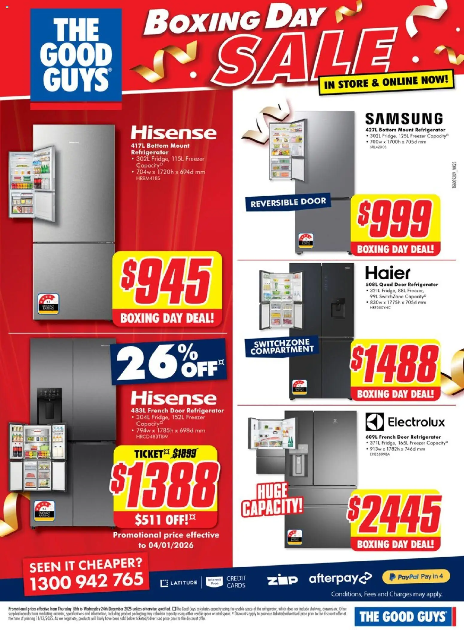 The Good Guys catalogue - valid from 17.12.2025 | Page: 5 | Products: Door, Freezer, Refrigerator