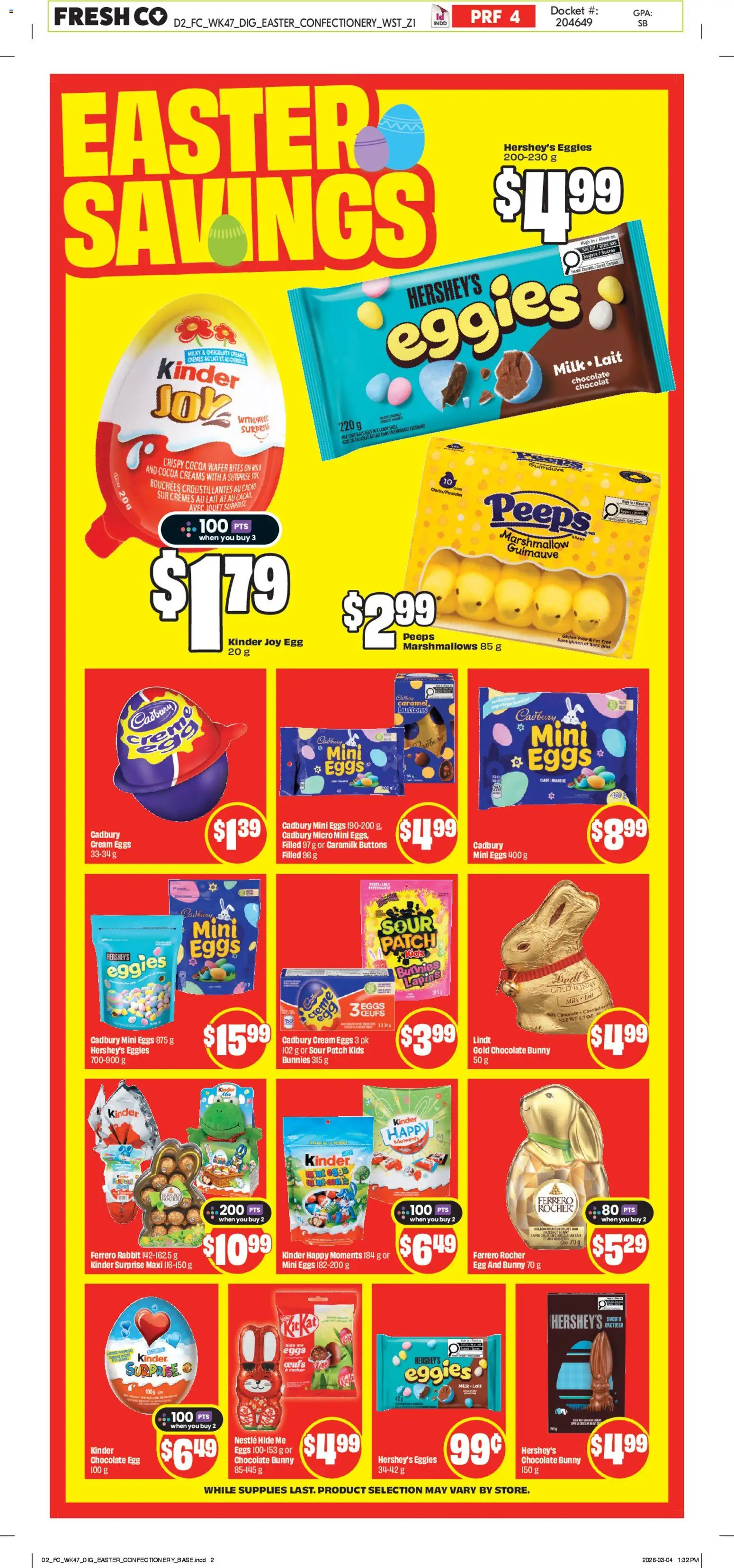 FreshCo flyer valid from 19.03.2026 | Page: 6 | Products: Cream, Milk, Eggs, Chocolate