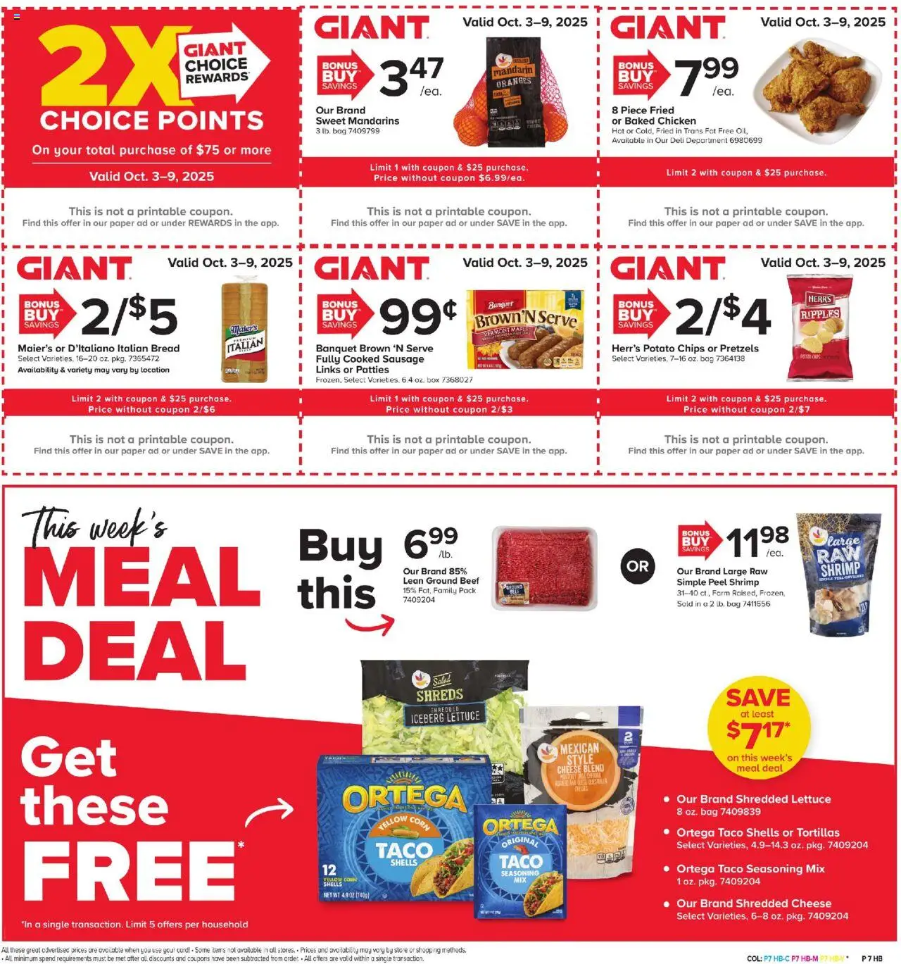 Giant Weekly Ad - valid from 03.10.2025 | Page: 5 | Products: Box, Cheese, Bread, Chips