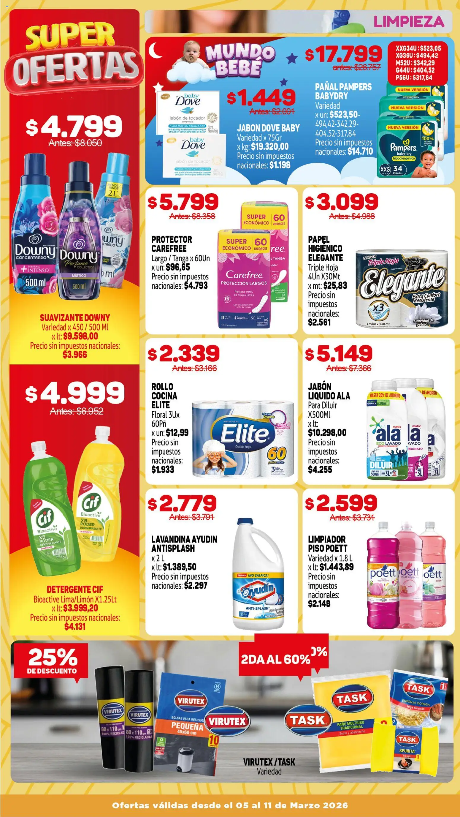 Makro OFERTAS IMPERDIBLES │ válido desde el 05.03.2026 | Página: 12 | Productos: Lavandina, Perfume, Jabón, Pañales