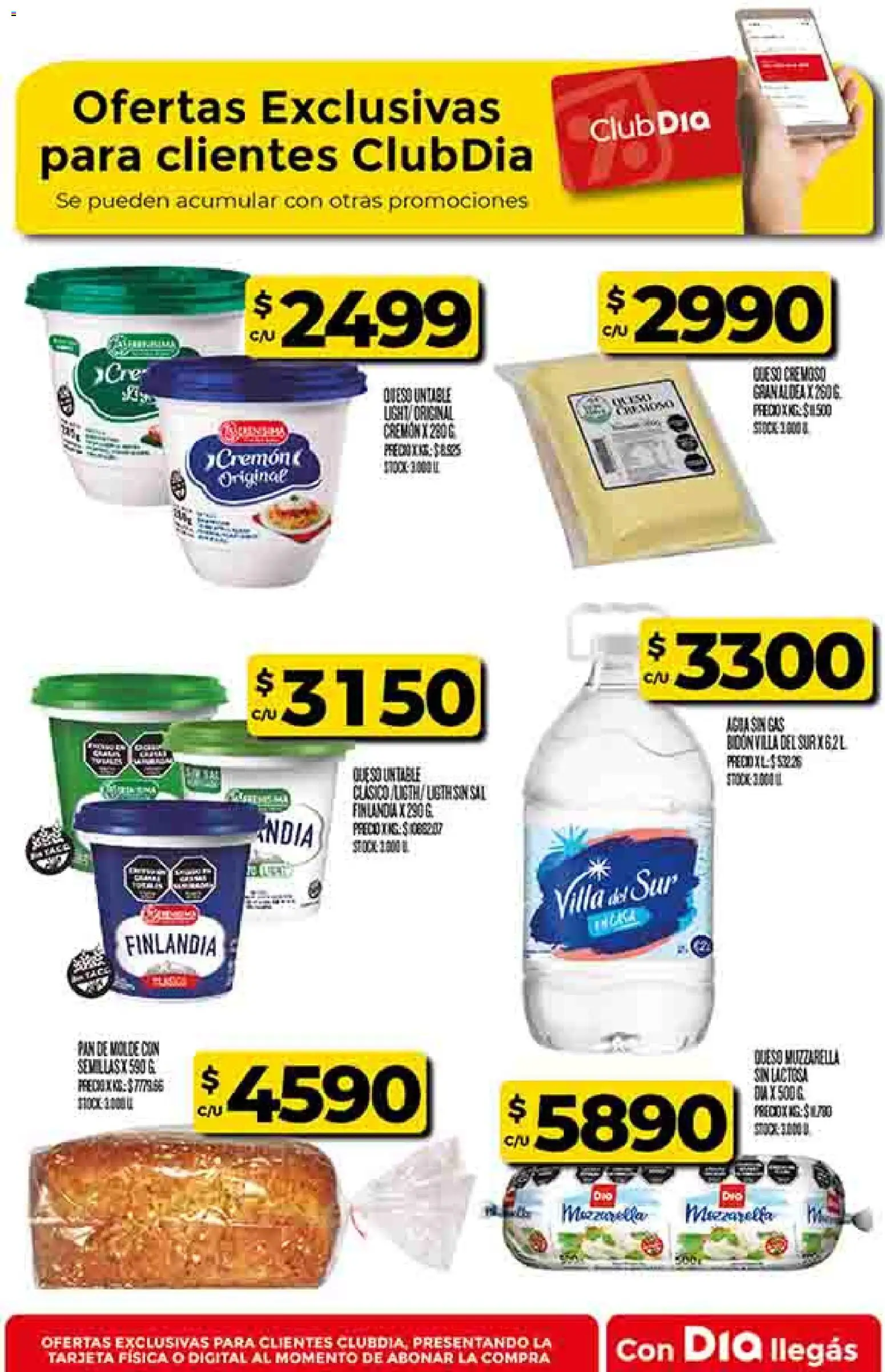 Dia - Ofertas - Salta y Jujuy │ válido desde el 14.01.2026 | Página: 44 | Productos: Muzzarella, Agua, Queso, Pan