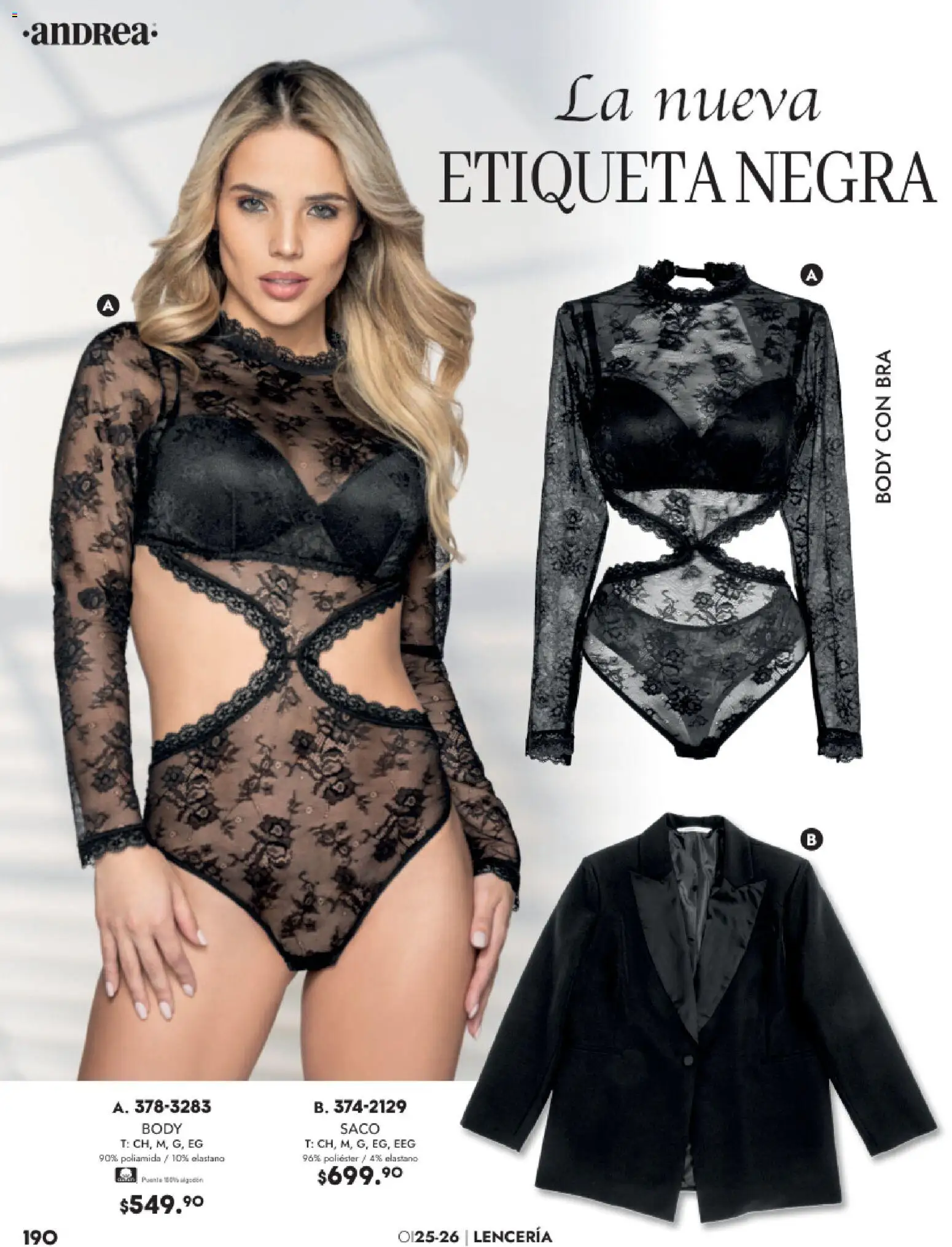 Nuevas ofertas de Andrea válidas en toda la República Mexicana desde el 26.11.2025. ¡Encuentra las mejores ofertas en Andrea catálogo Lancería, Vestir Interior otoño 2025! | Página: 26 | Productos: Body, Lenceria