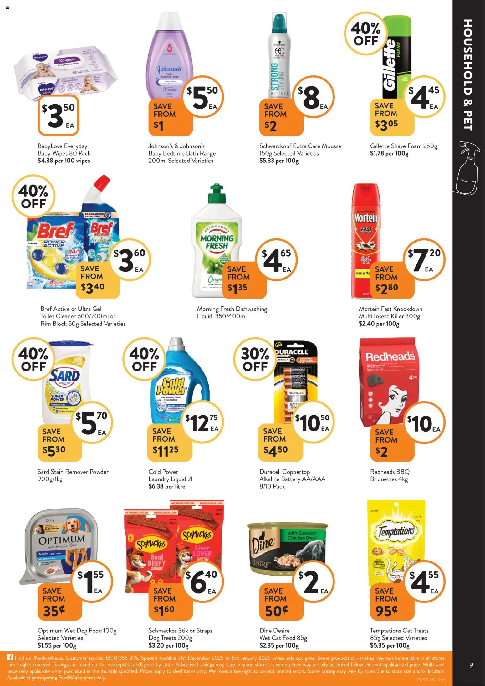 Foodworks catalogue - valid from 31.12.2025 | Page: 9 | Products: Toilet, Chicken, Wood, Mousse