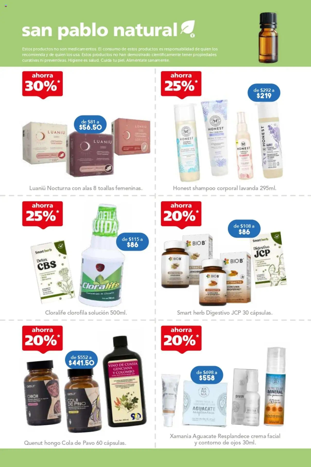 Nuevas ofertas de Farmacia San Pablo válidas en toda la República Mexicana desde el 14.09.2025. ¡Encuentra las mejores ofertas en Farmacia San Pablo - Catálogo! | Página: 6 | Productos: Crema, Contorno, Cúrcuma, Vino