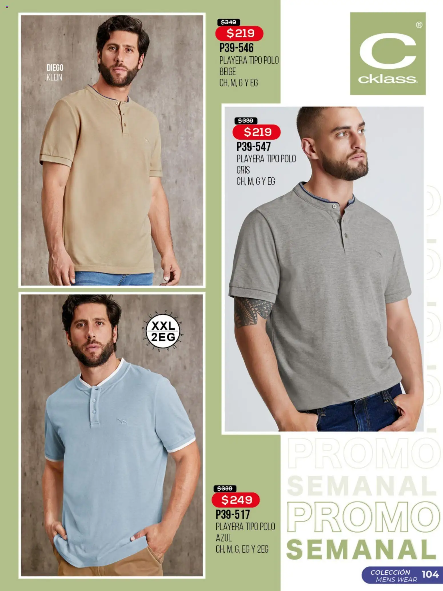 Nuevas ofertas de Cklass válidas en toda la República Mexicana desde el 30.03.2026. ¡Encuentra las mejores ofertas en Cklass catálogo Promo semanal! | Página: 105 | Productos: Playera