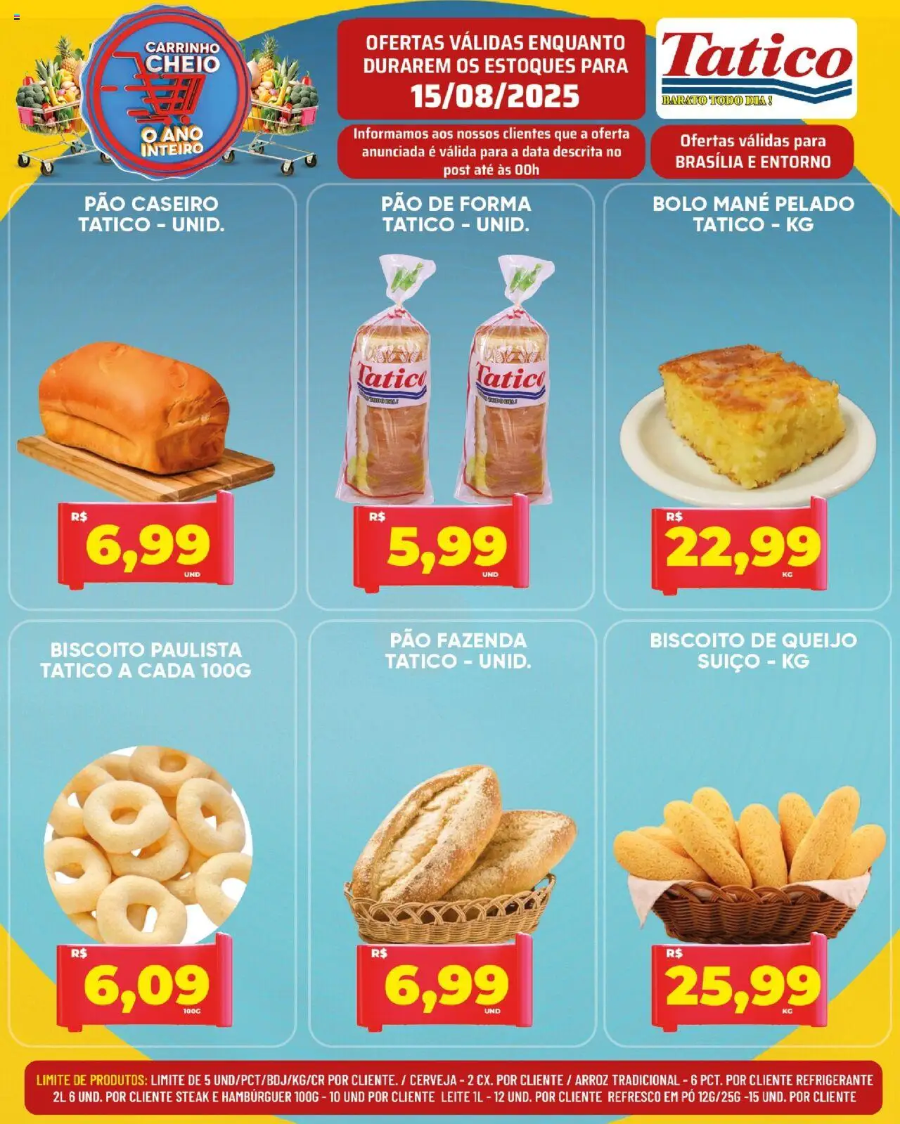 Tatico Folheto - válido de 15.08.2025 | Página: 11 | Produtos: Pó, Leite, Pão, Hambúrguer