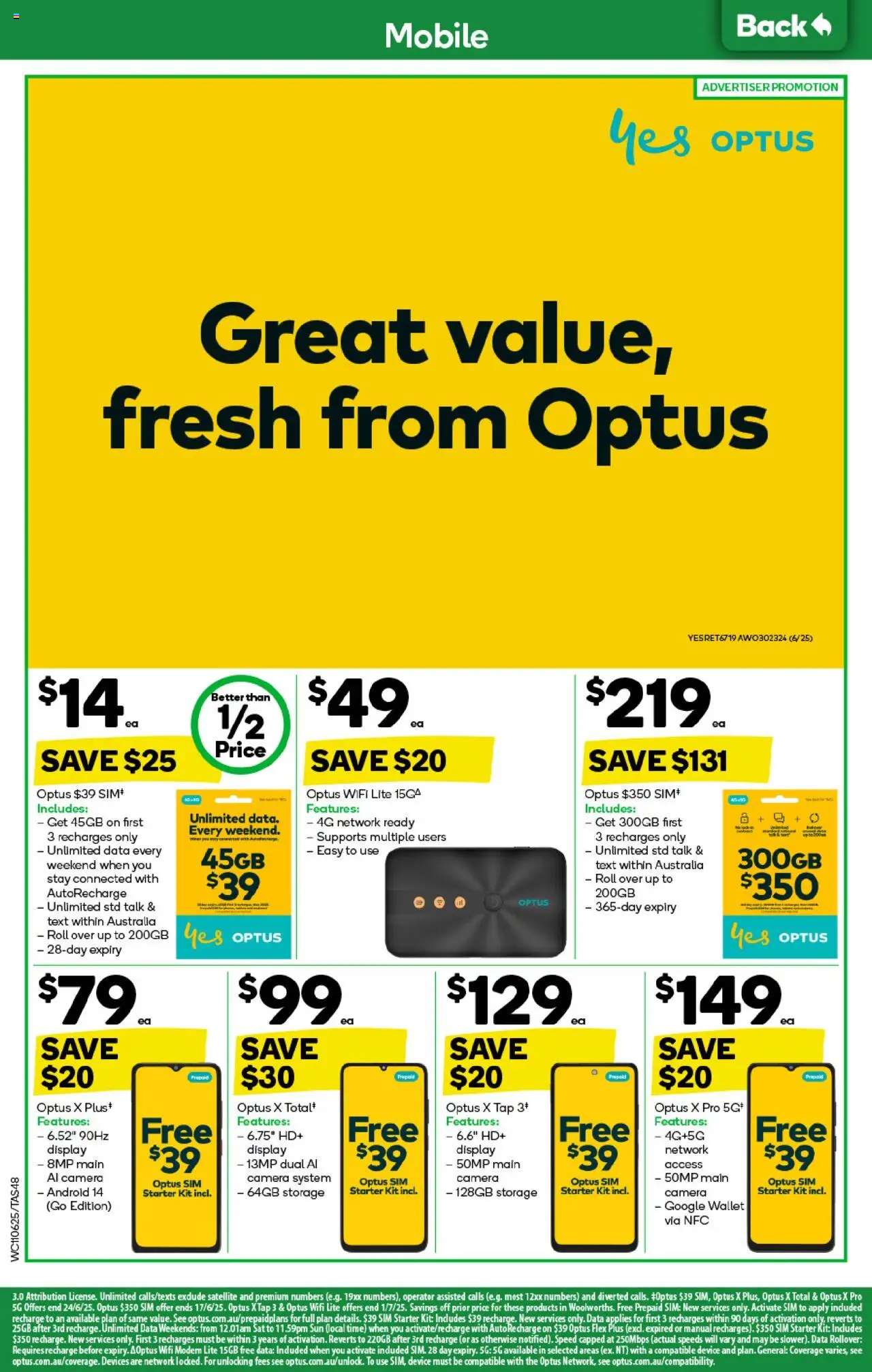 Woolworths catalogue - valid from 11.06.2025 | Page: 48 | Products: Wallet, Satellite, Modem, Mobile